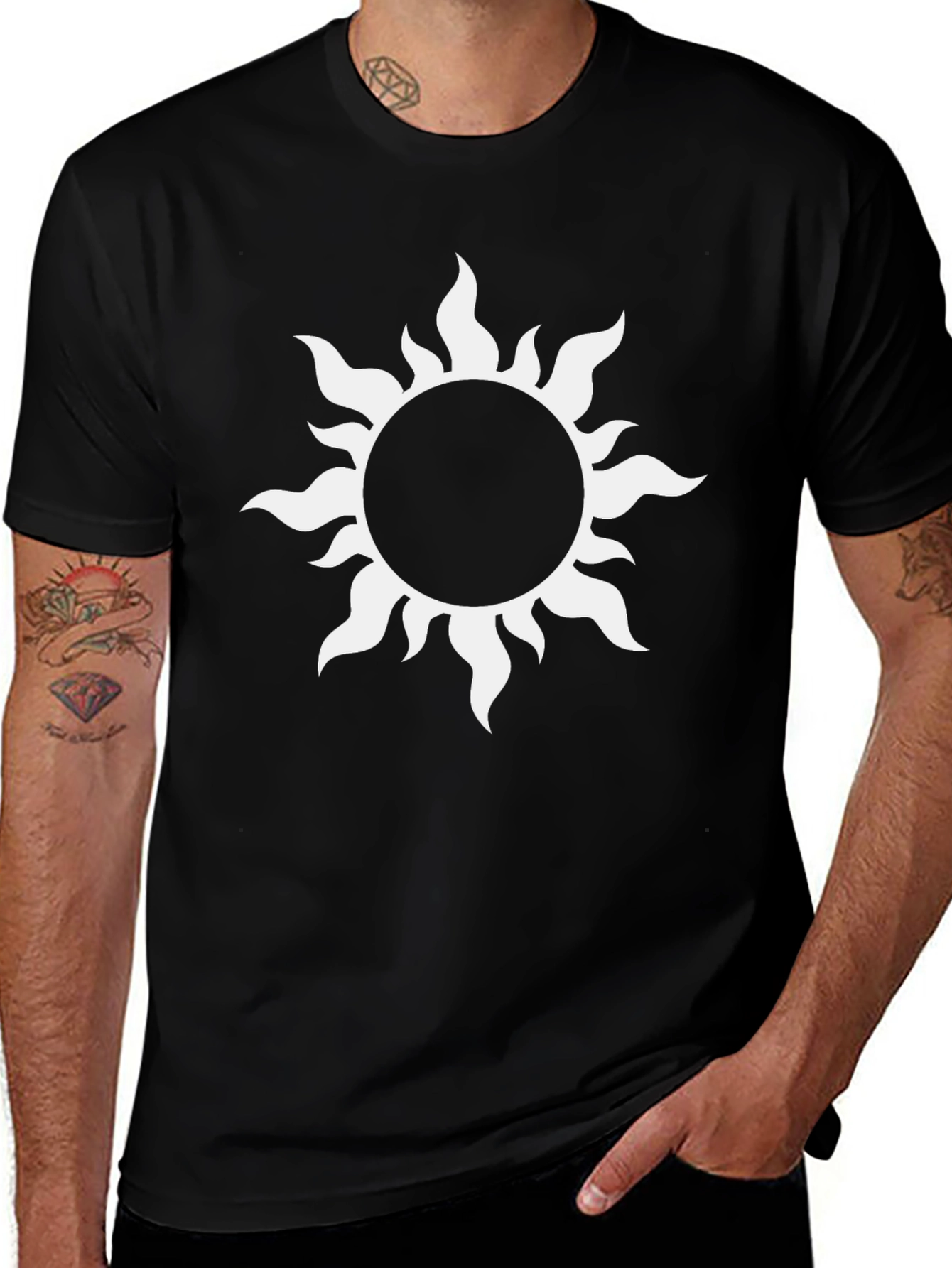 Variant 29 of Sun Graphic Black Tee