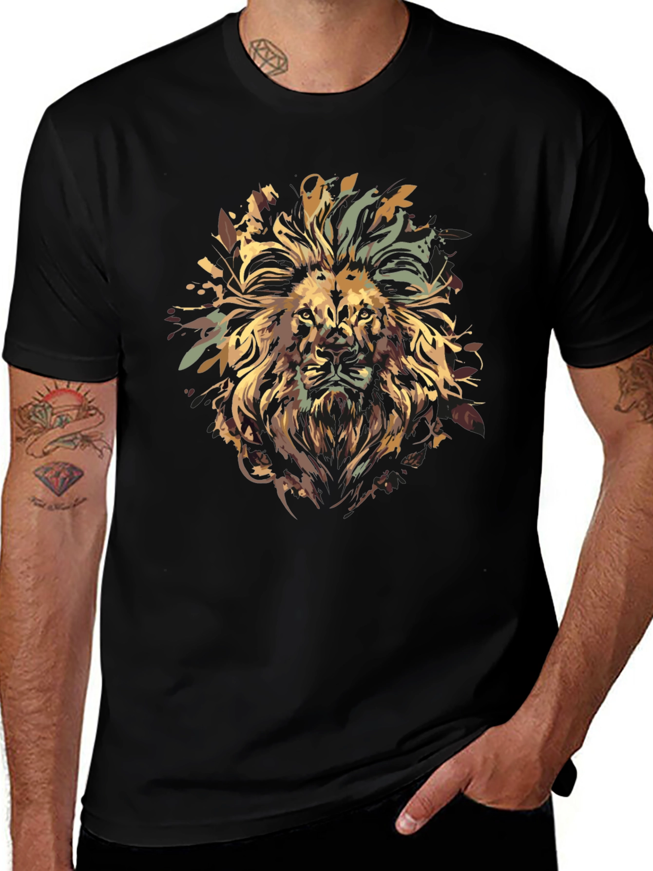 Variant 18 of Lion King Men's Black Graphic T-Shirt