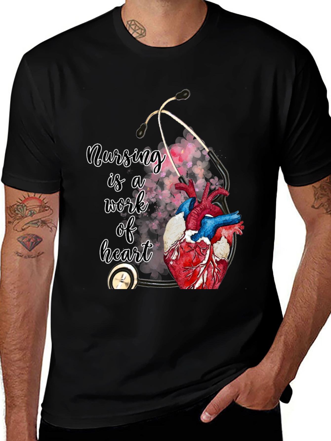 Nursing Heart Graphic Tee