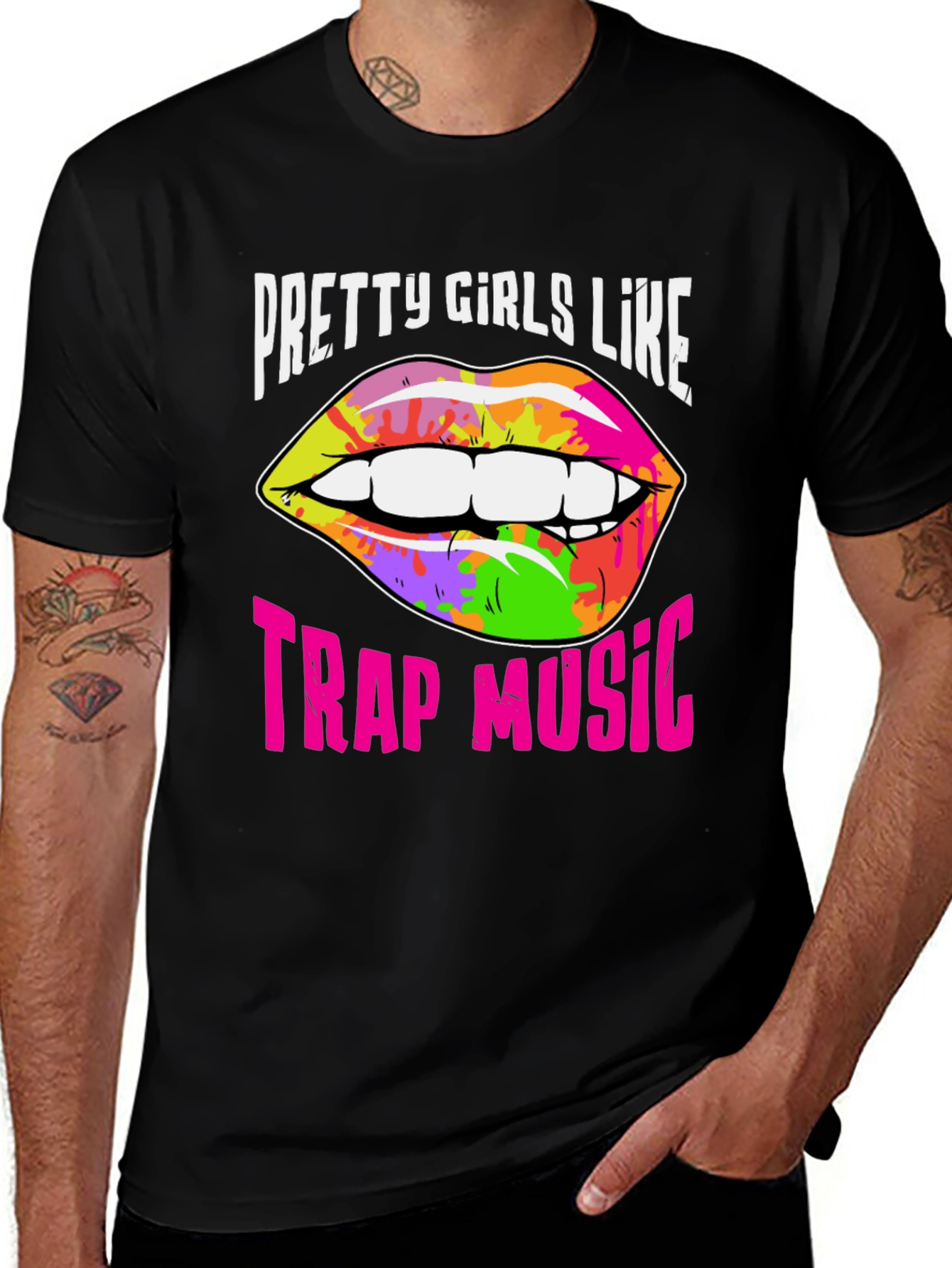 Variant 13 of Pretty Girls Like Trap Music Graphic Tee