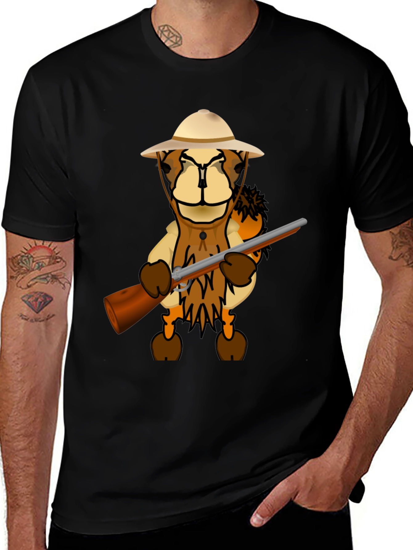Variant 11 of Cartoon Lion Hunter T-Shirt