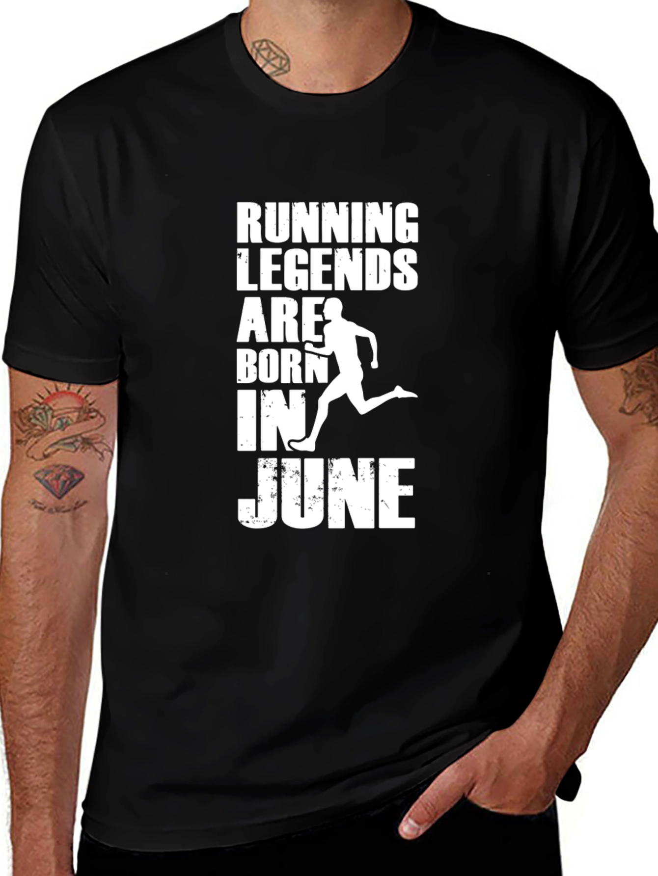 Variant 15 of Running Legends Born in June Black T-Shirt