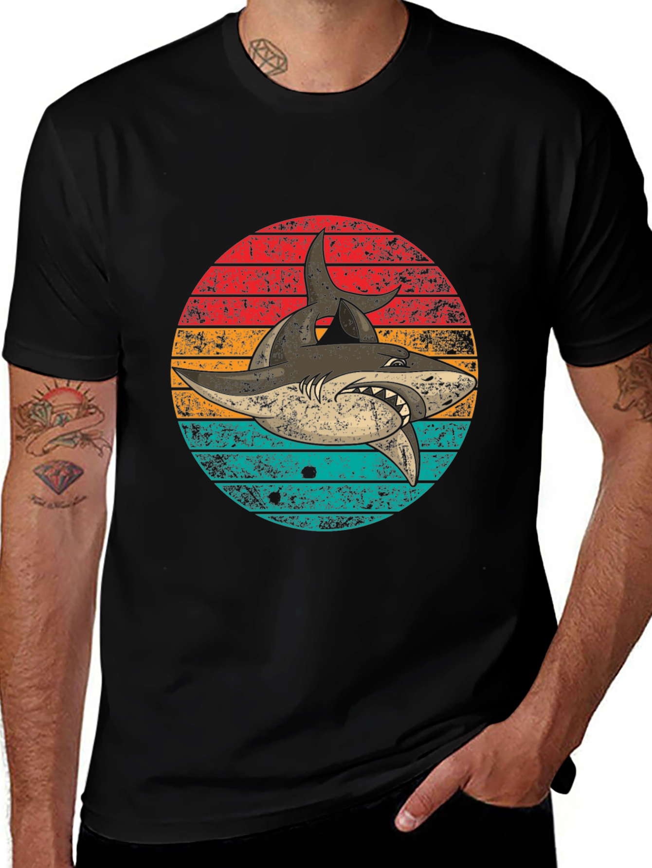 Variant 11 of Retro Shark Graphic T-Shirt