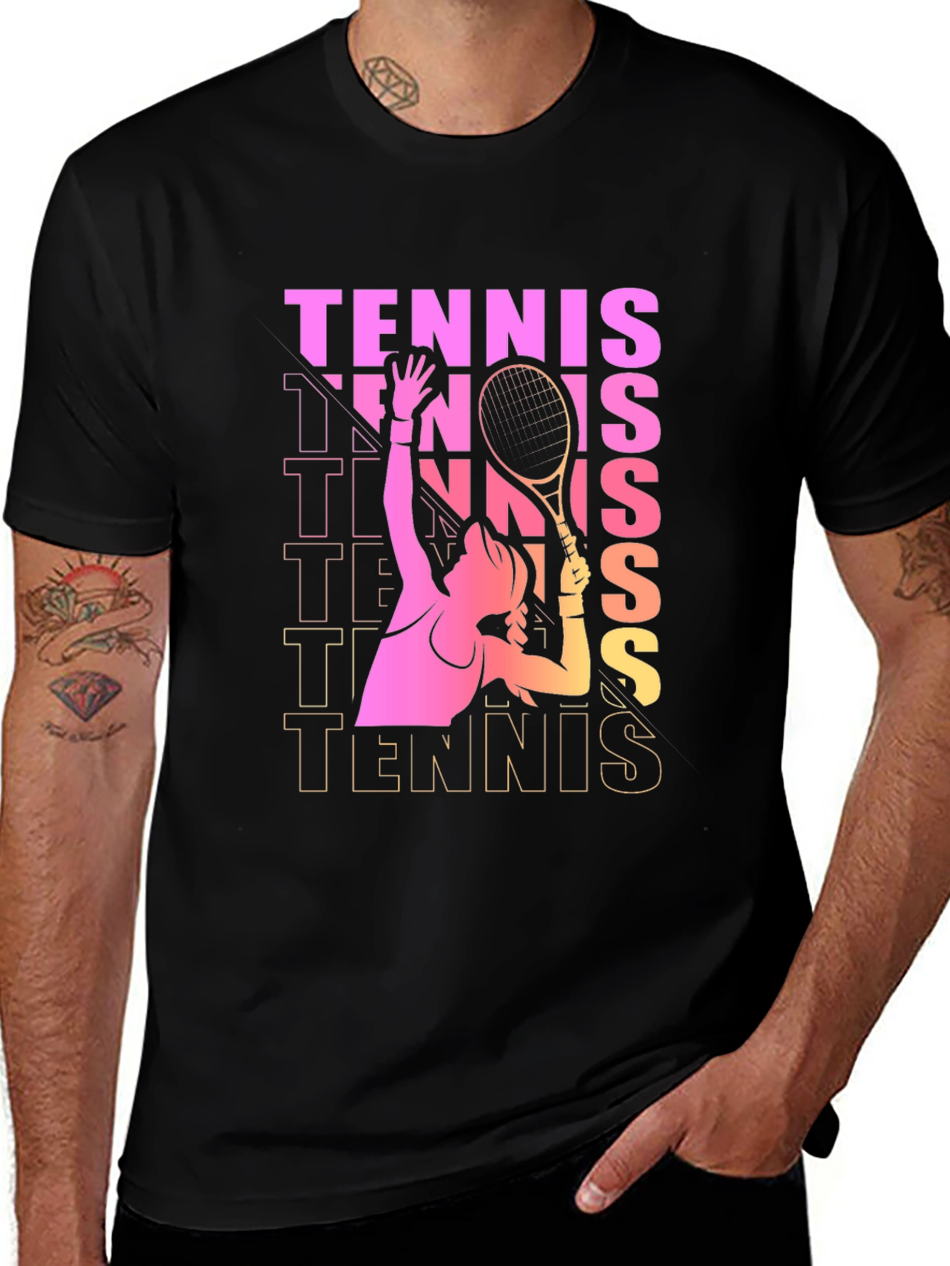 Tennis Graphic Tee - Retro Sport Style T-Shirt