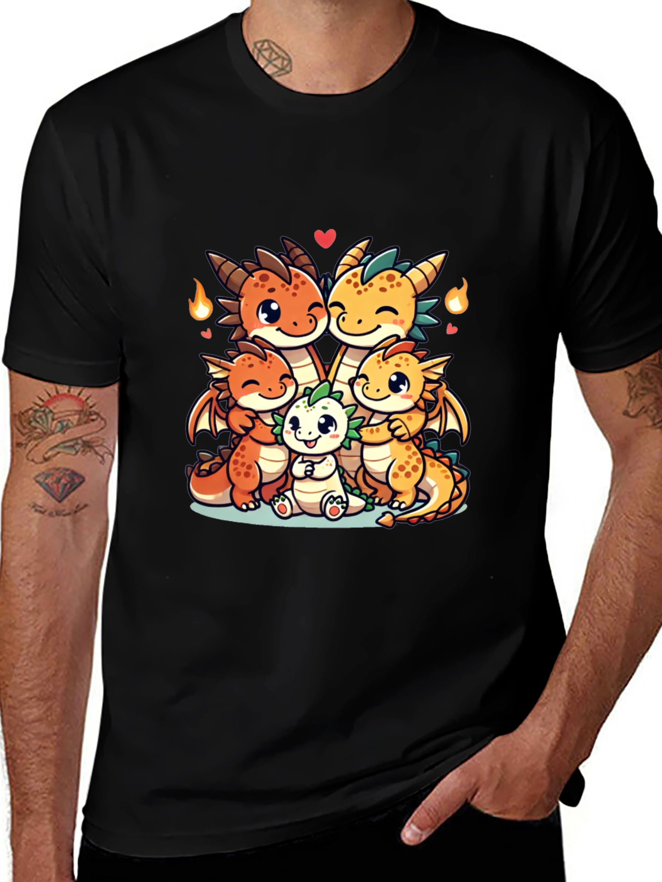 Variant 11 of Dragon Family Graphic Tee - Cute & Comfy