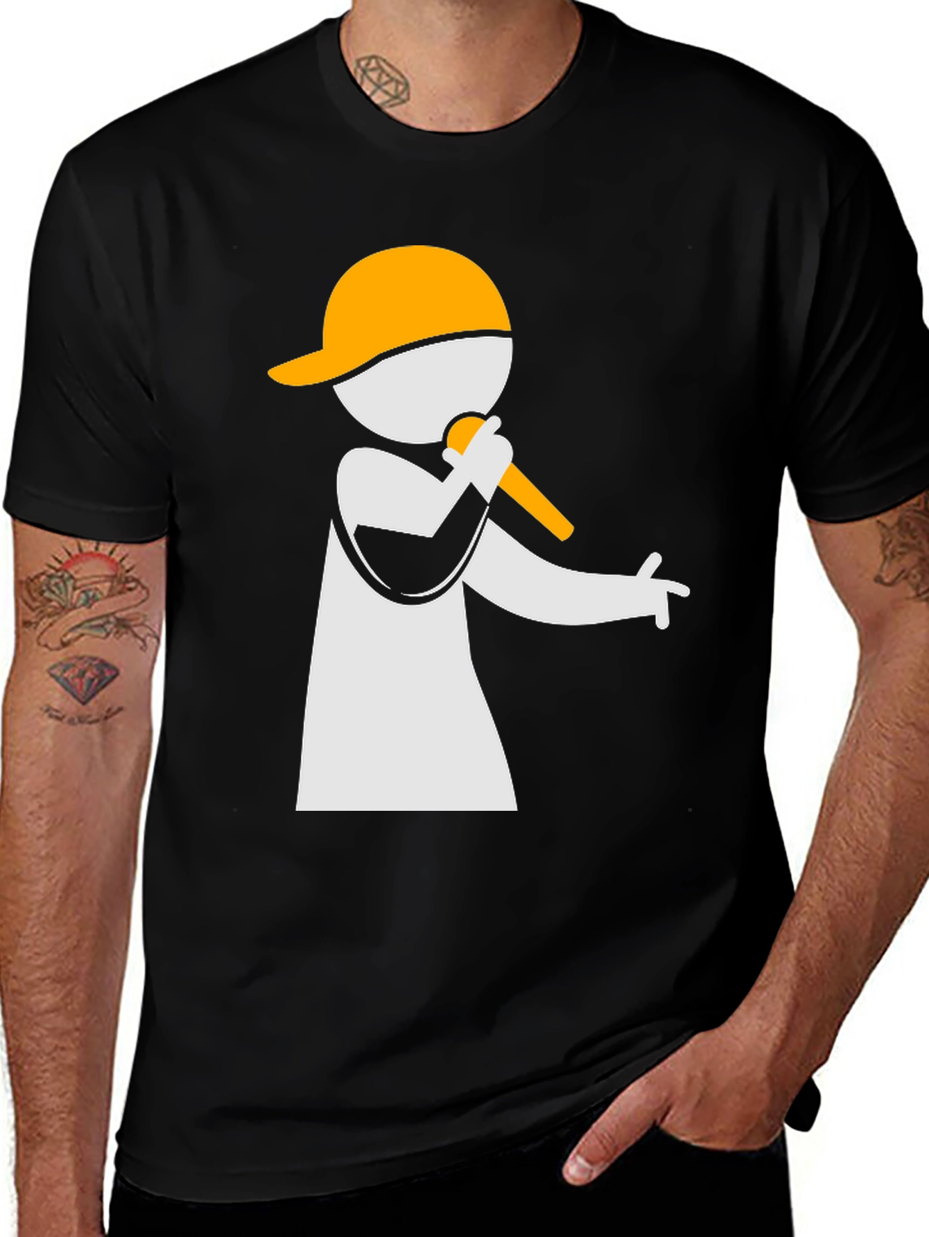Variant 26 of Stick Figure Rapper Graphic Tee