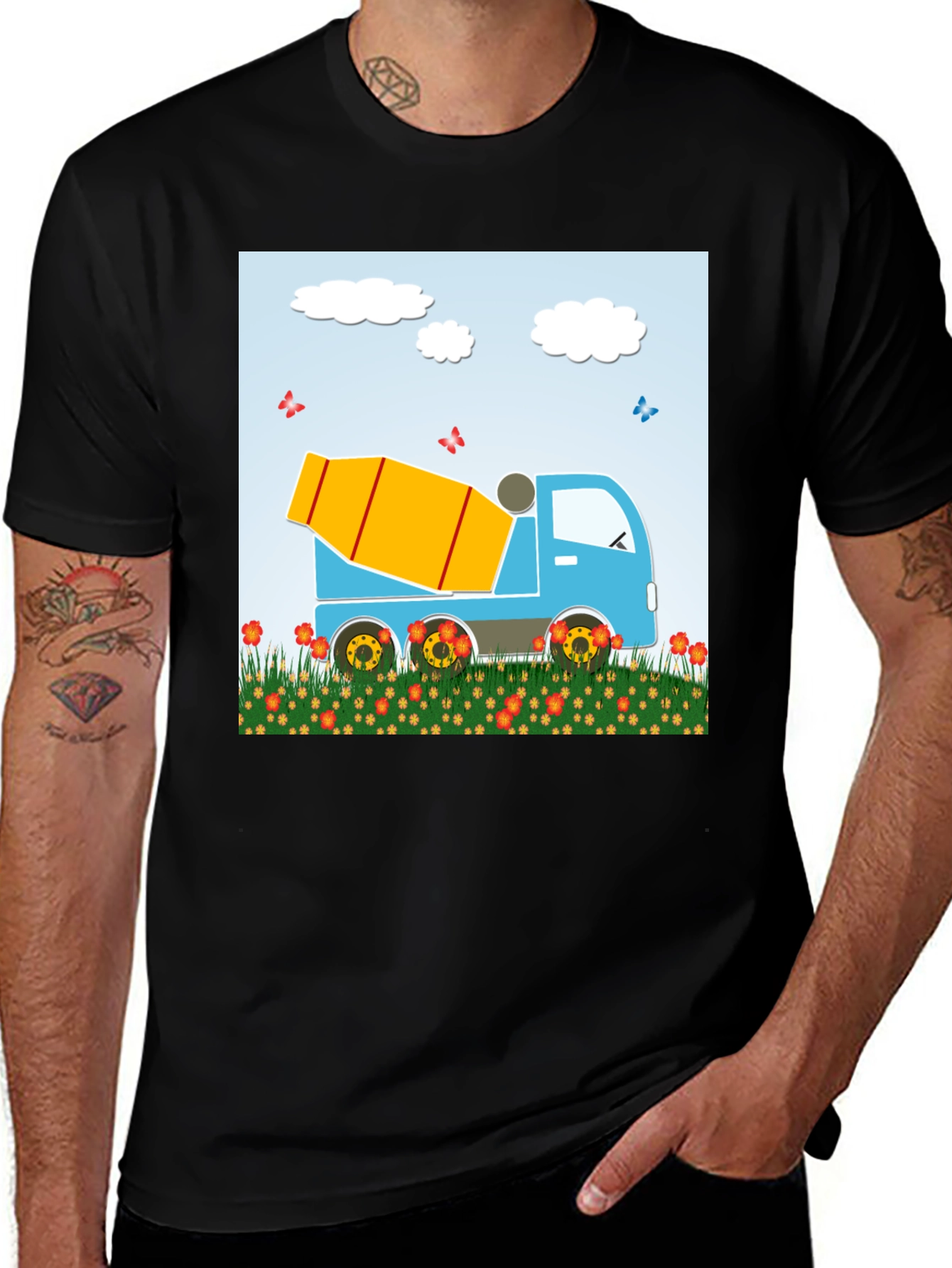 Variant 29 of Cement Mixer Truck Graphic Tee