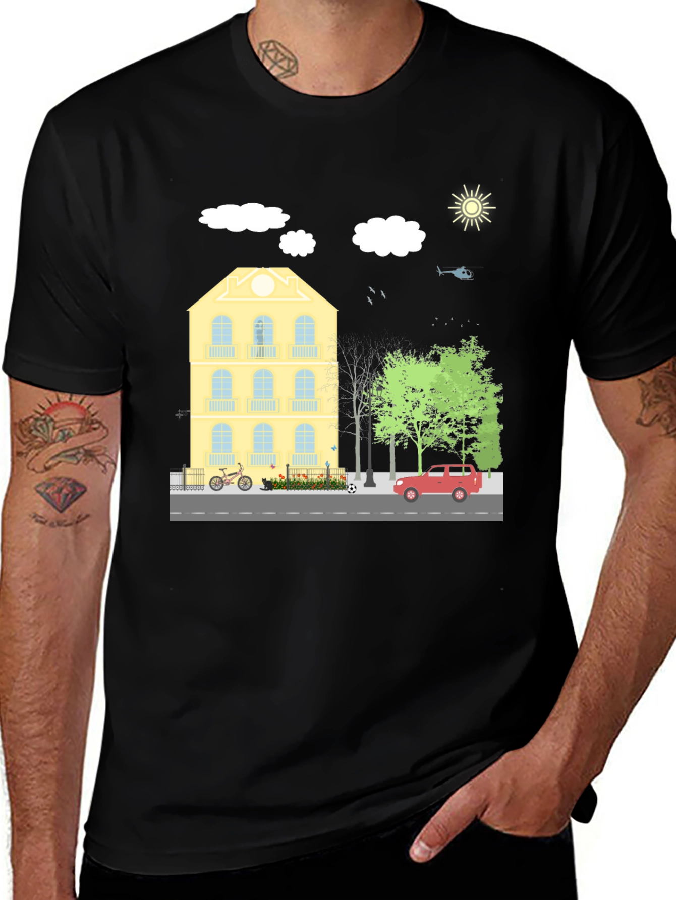 Variant 9 of Cityscape T-Shirt: Stylish Urban Graphic Tee