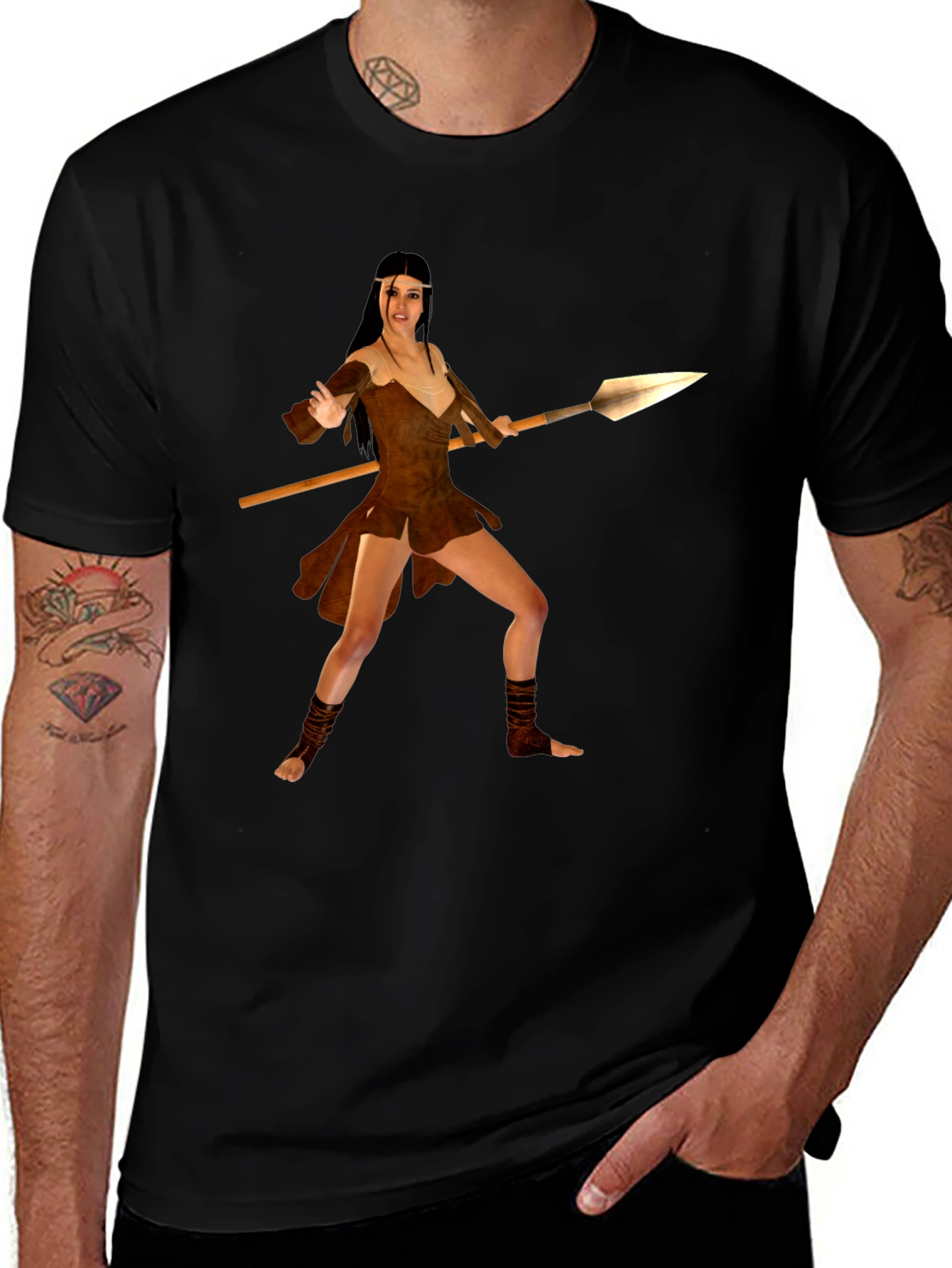 Variant 8 of Warrior Woman T-Shirt - Bold Graphic Tee