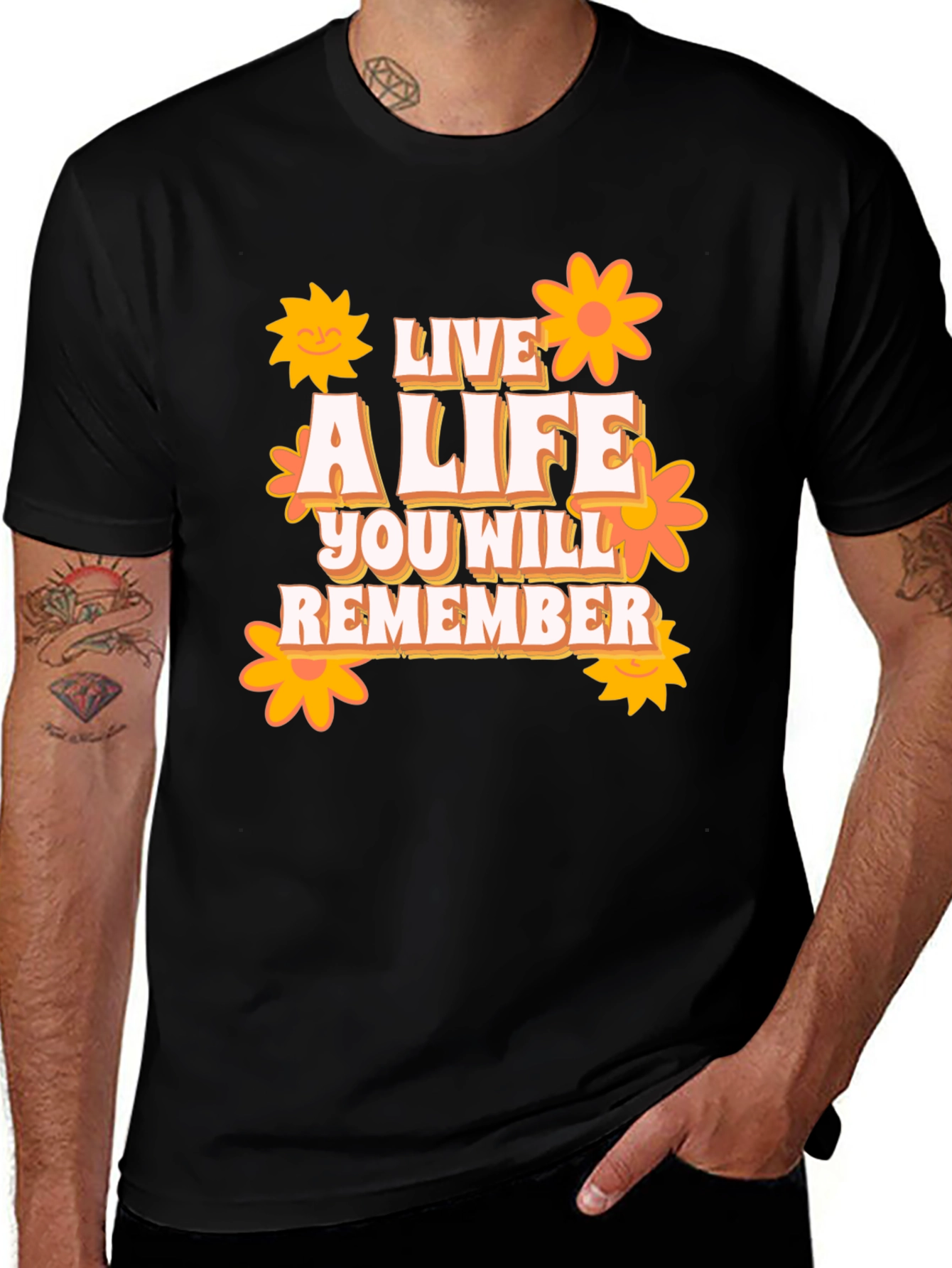 Variant 16 of Live a Life You Will Remember Black Tee