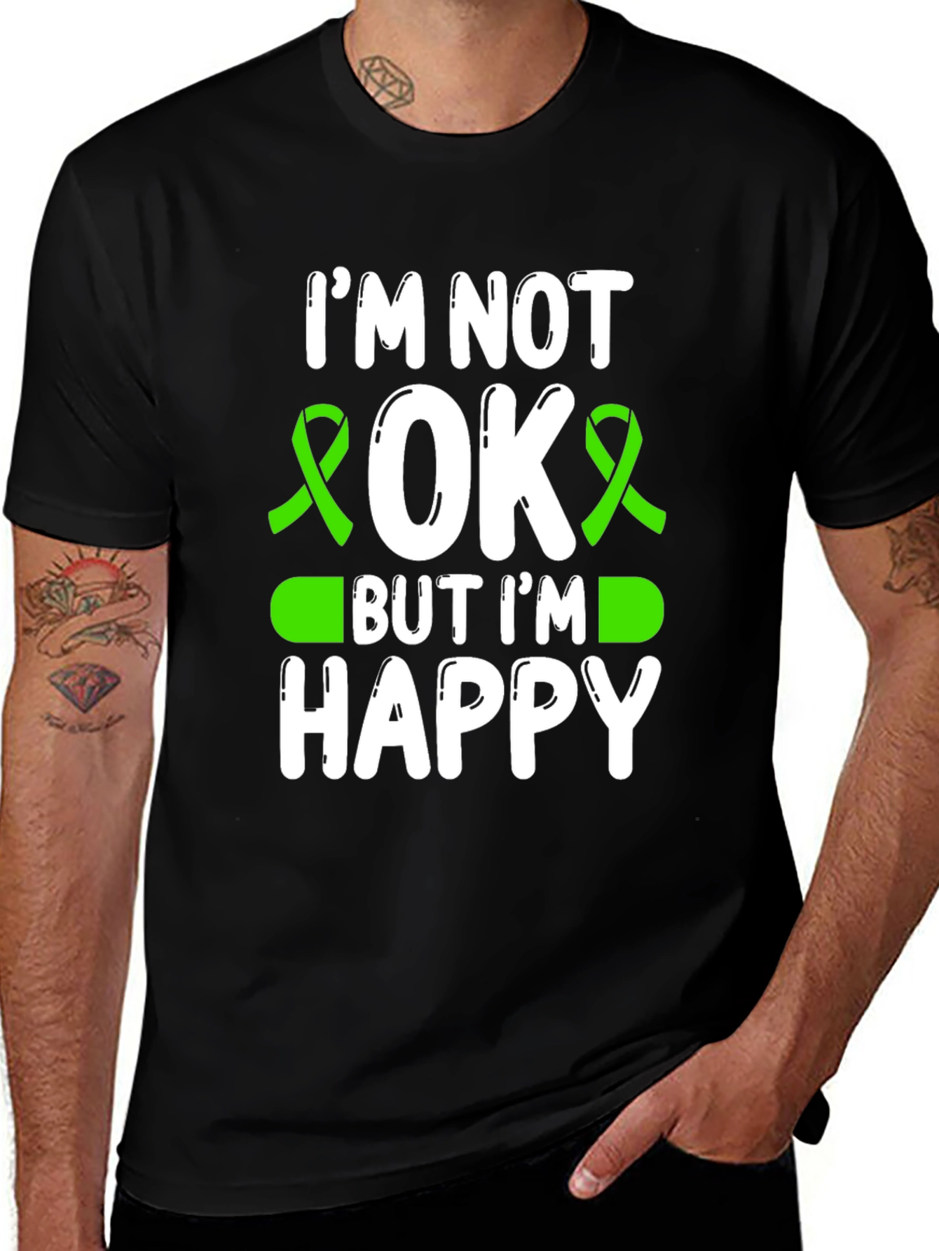 Variant 9 of I'm Not OK But I'm Happy Graphic Tee