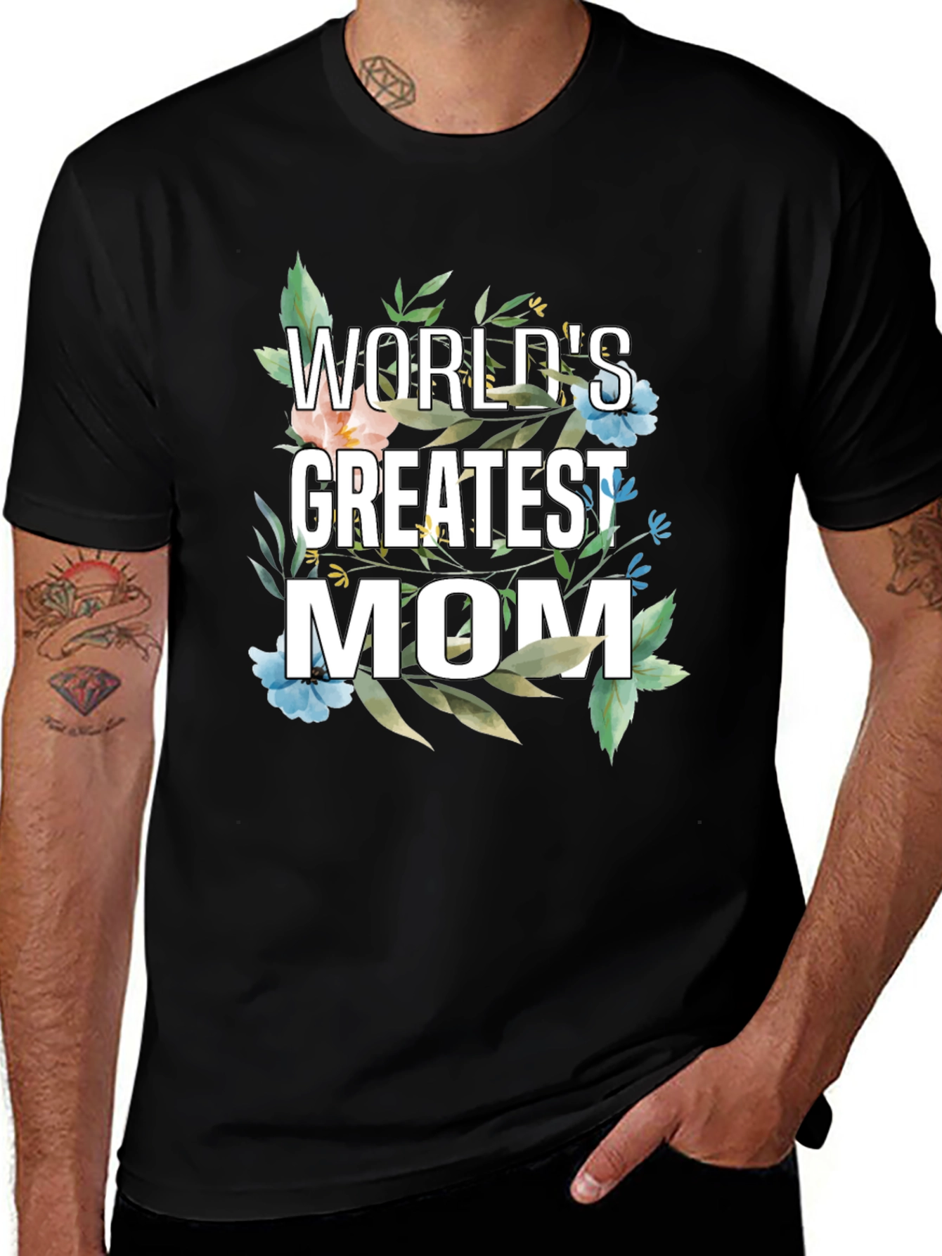 Variant 12 of World's Greatest Mom Floral T-Shirt