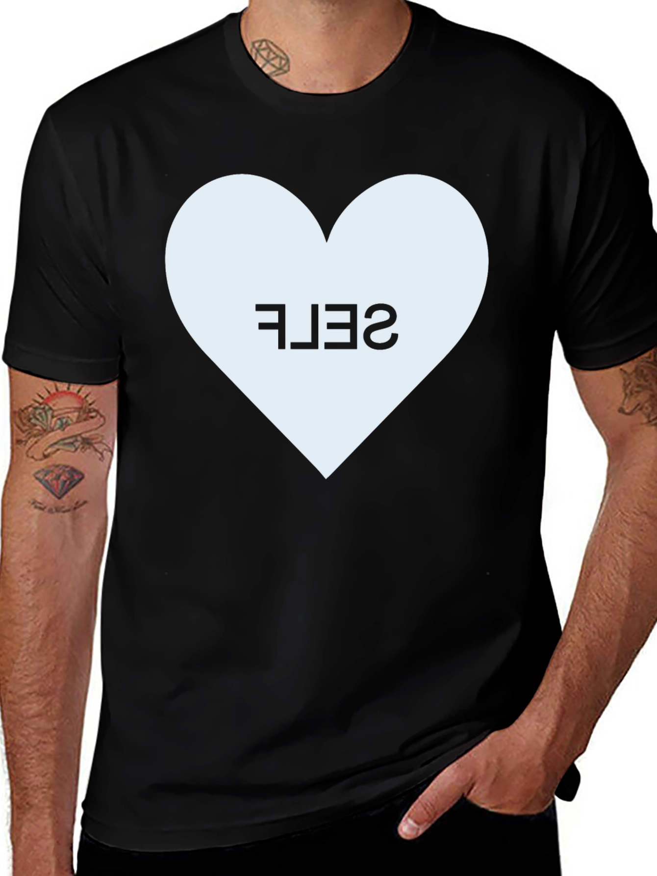 Variant 7 of Reflective Self Love Heart Tee