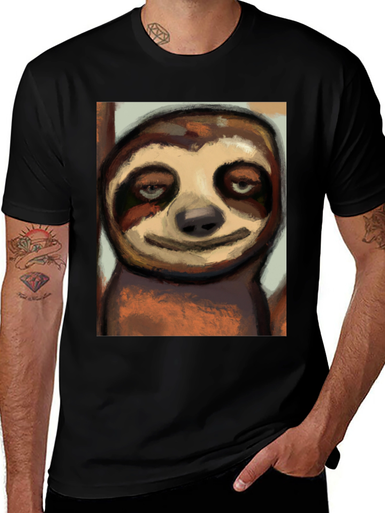 Variant 26 of Sloth Graphic T-Shirt: Relaxed Comfort