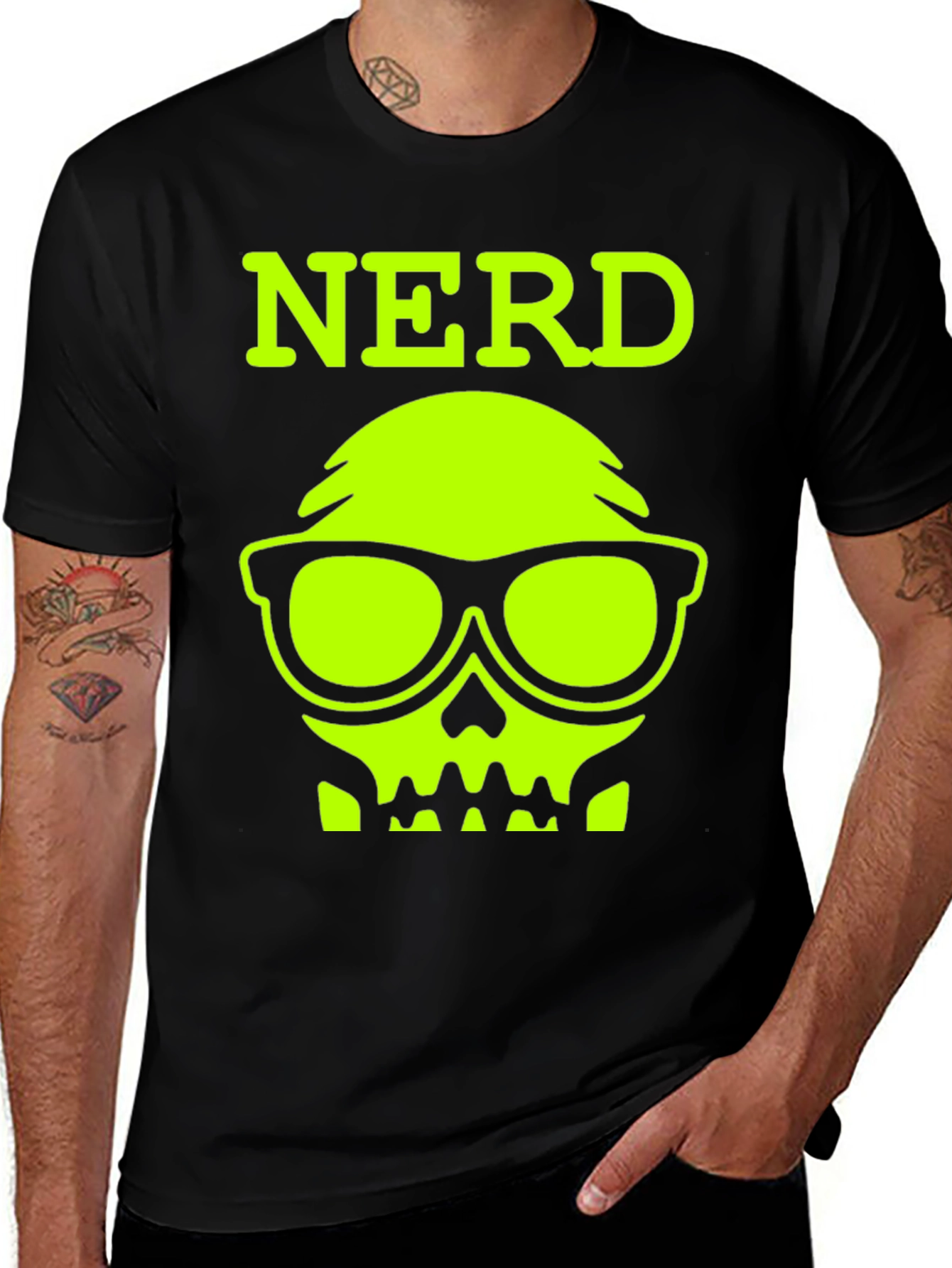 Variant 25 of Nerd Skull Graphic Tee - Trendy Geek Style Shirt