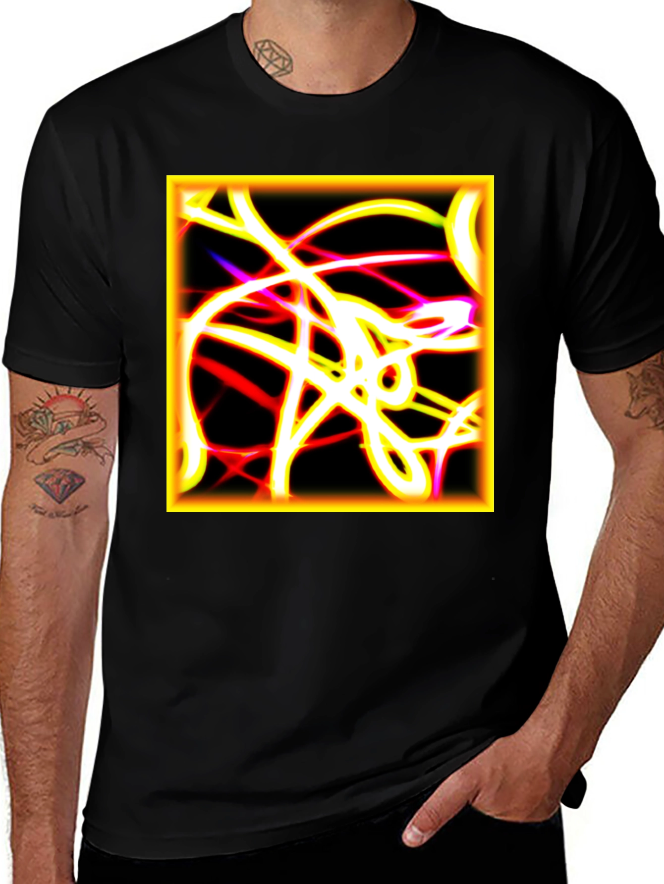 Abstract Neon Light T-Shirt