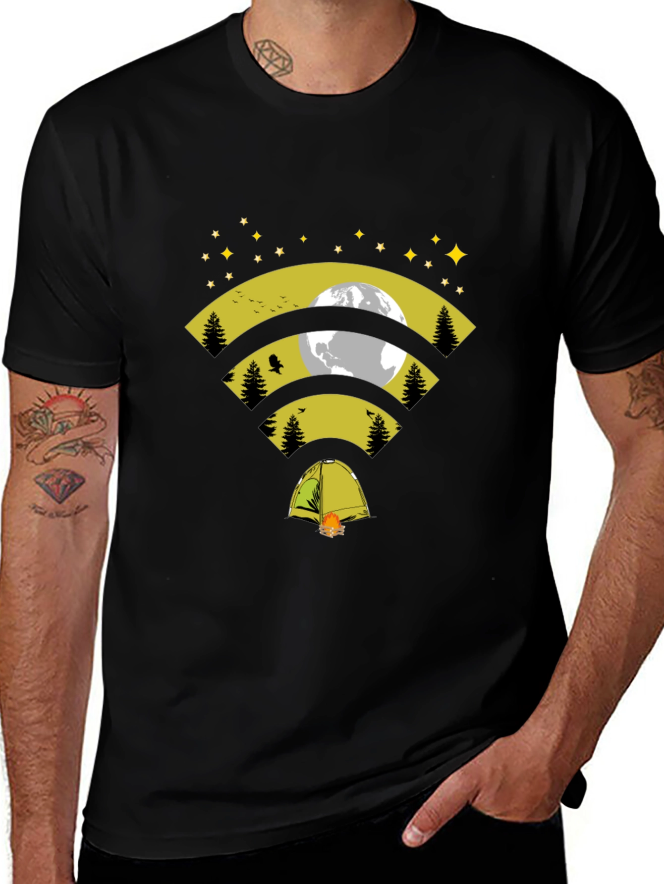Variant 4 of Camping WiFi T-Shirt - Connect with Nature!