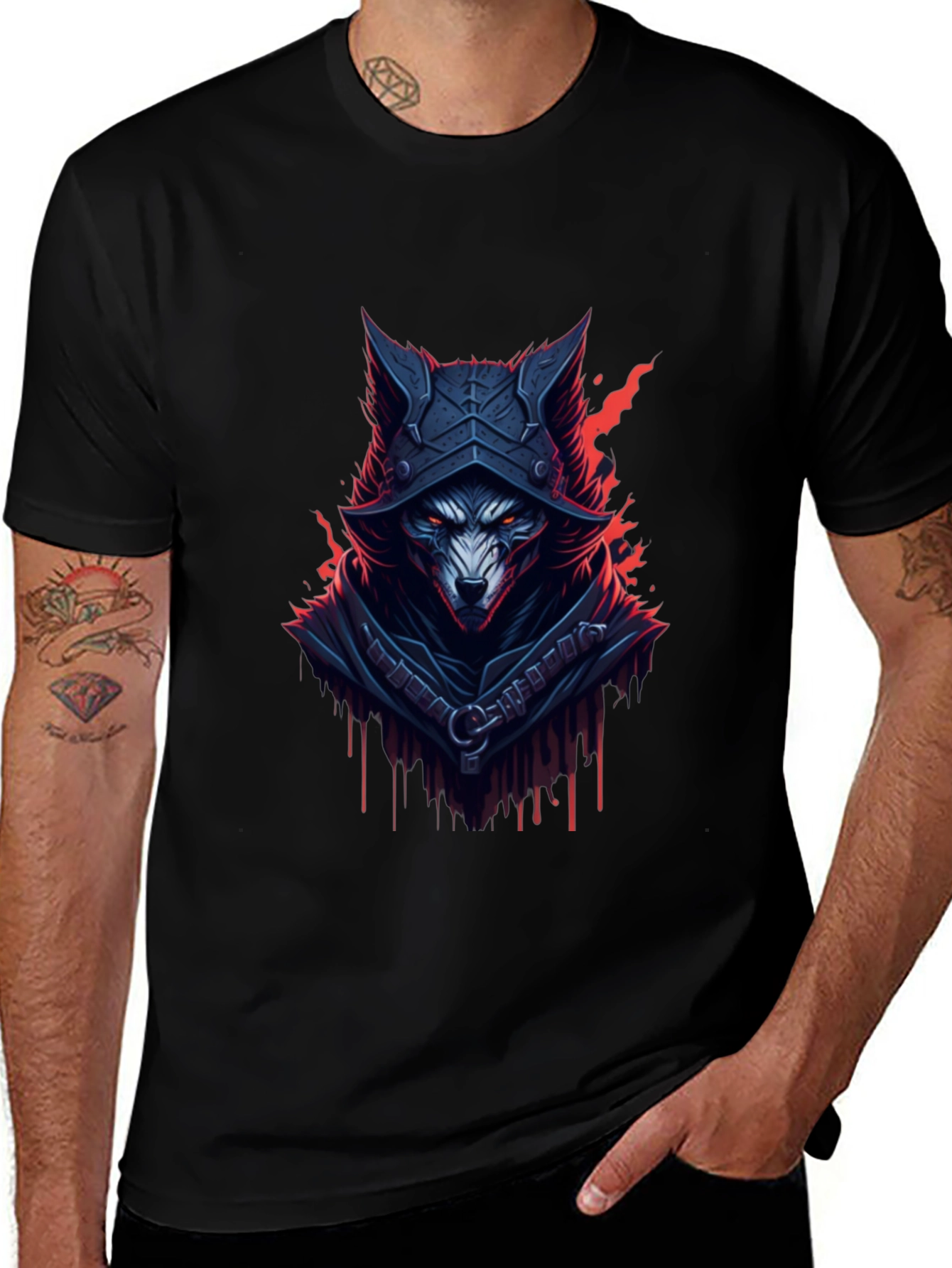 Variant 11 of Wolf Knight T-Shirt - Men's Graphic Tee
