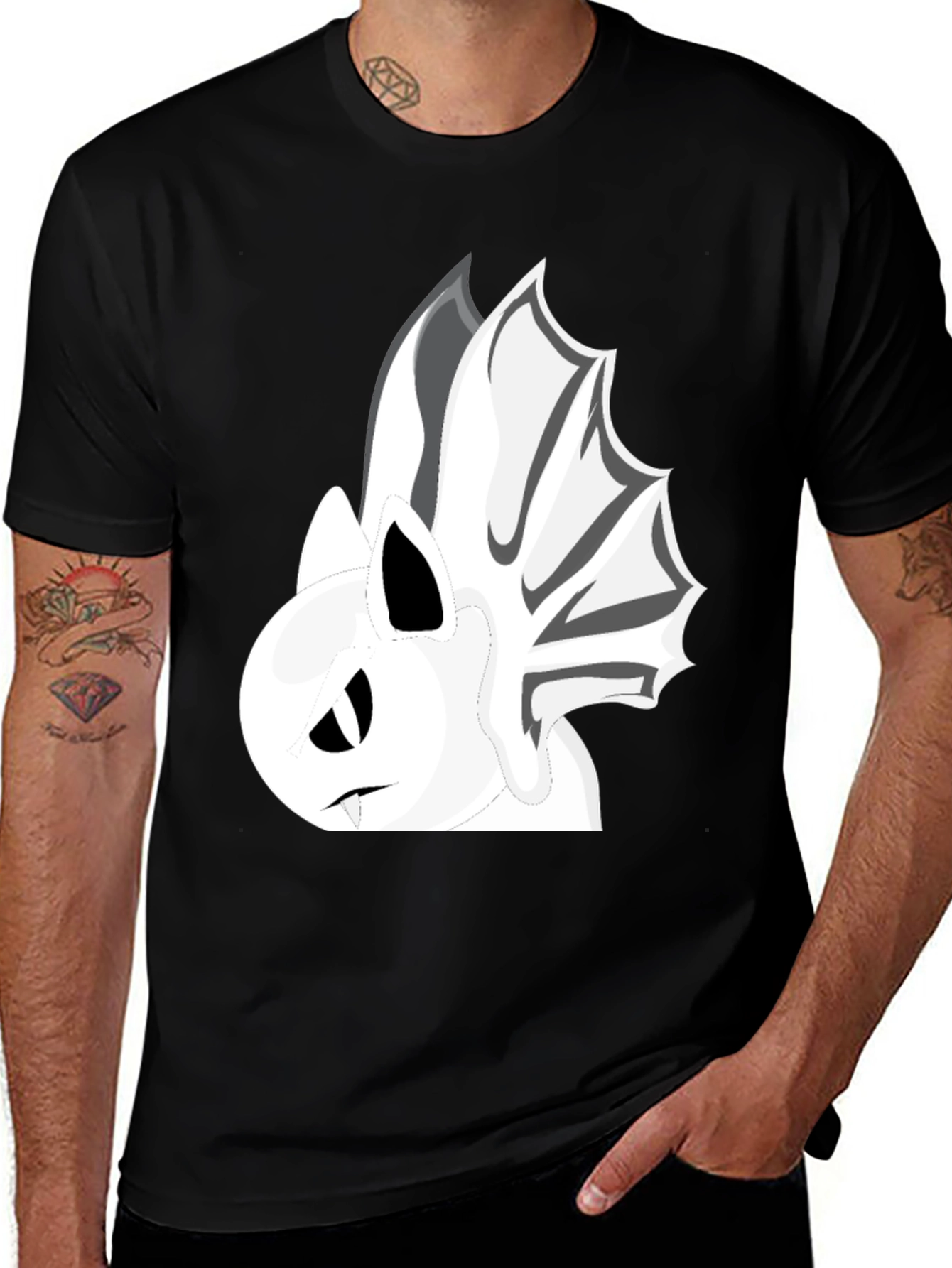Variant 17 of Dragon Graphic Tee - Black Cotton T-Shirt