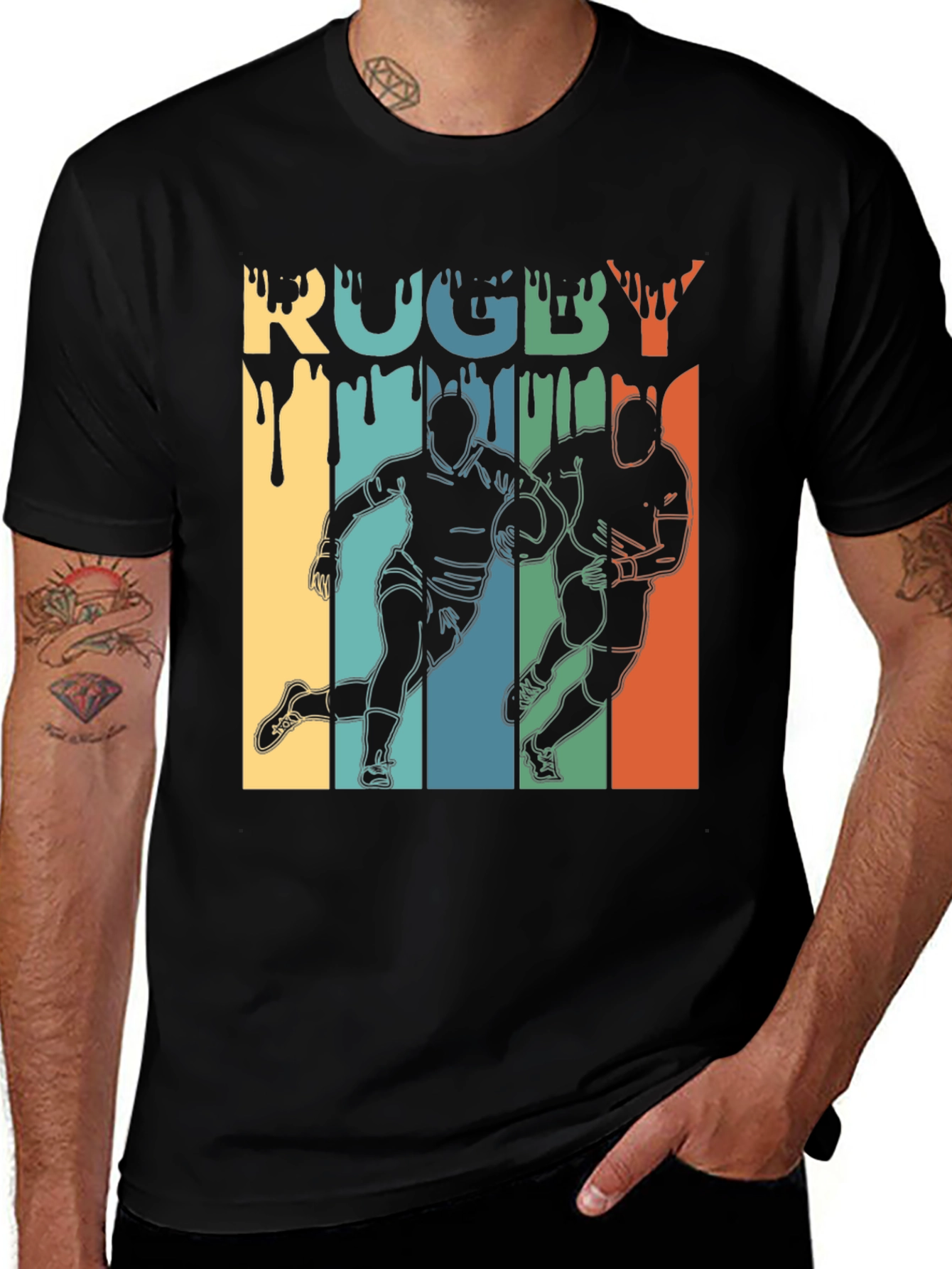 Variant 4 of Retro Rugby Graphic T-Shirt - Unique Design