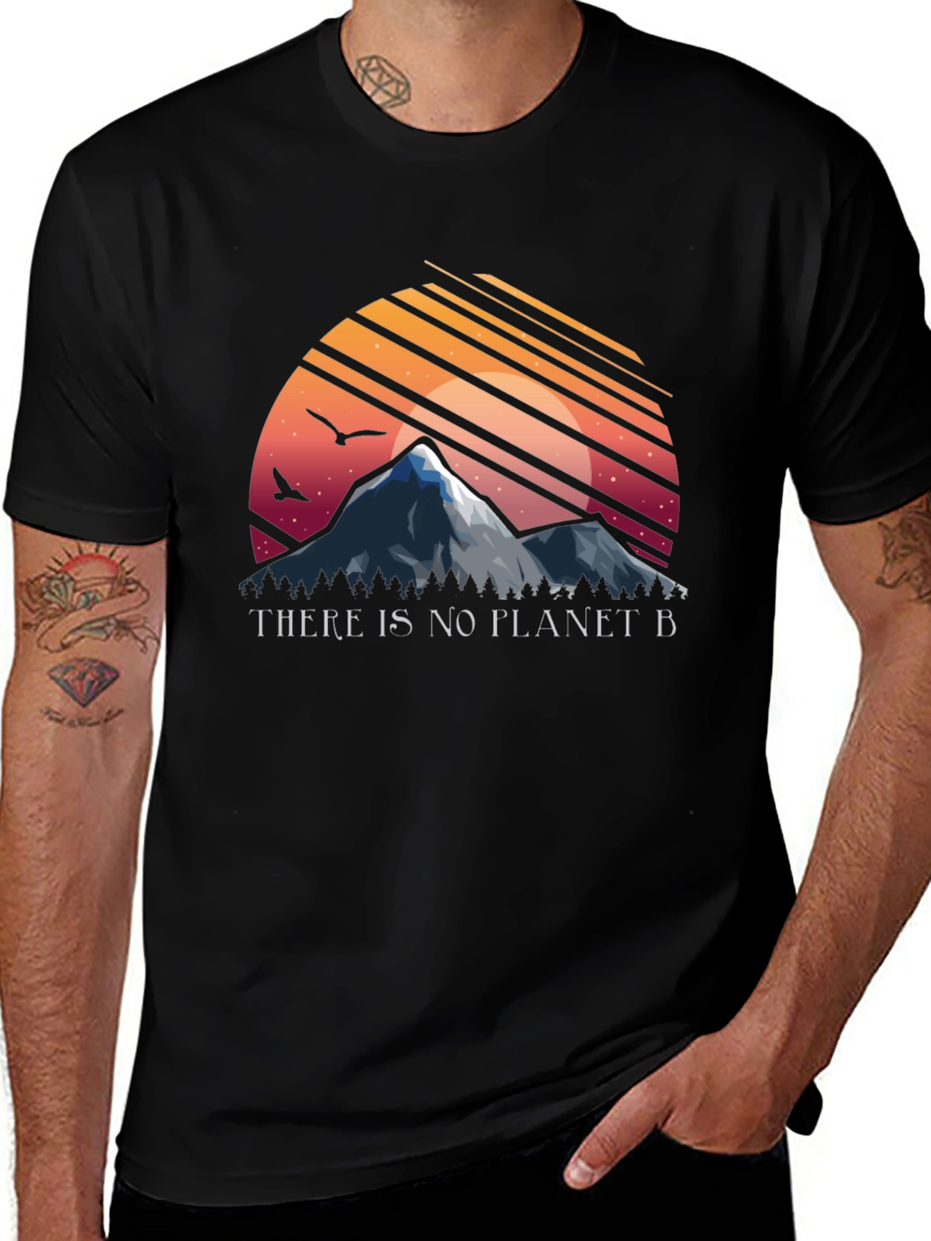 Variant 25 of Eco-Friendly "No Planet B" Graphic T-Shirt
