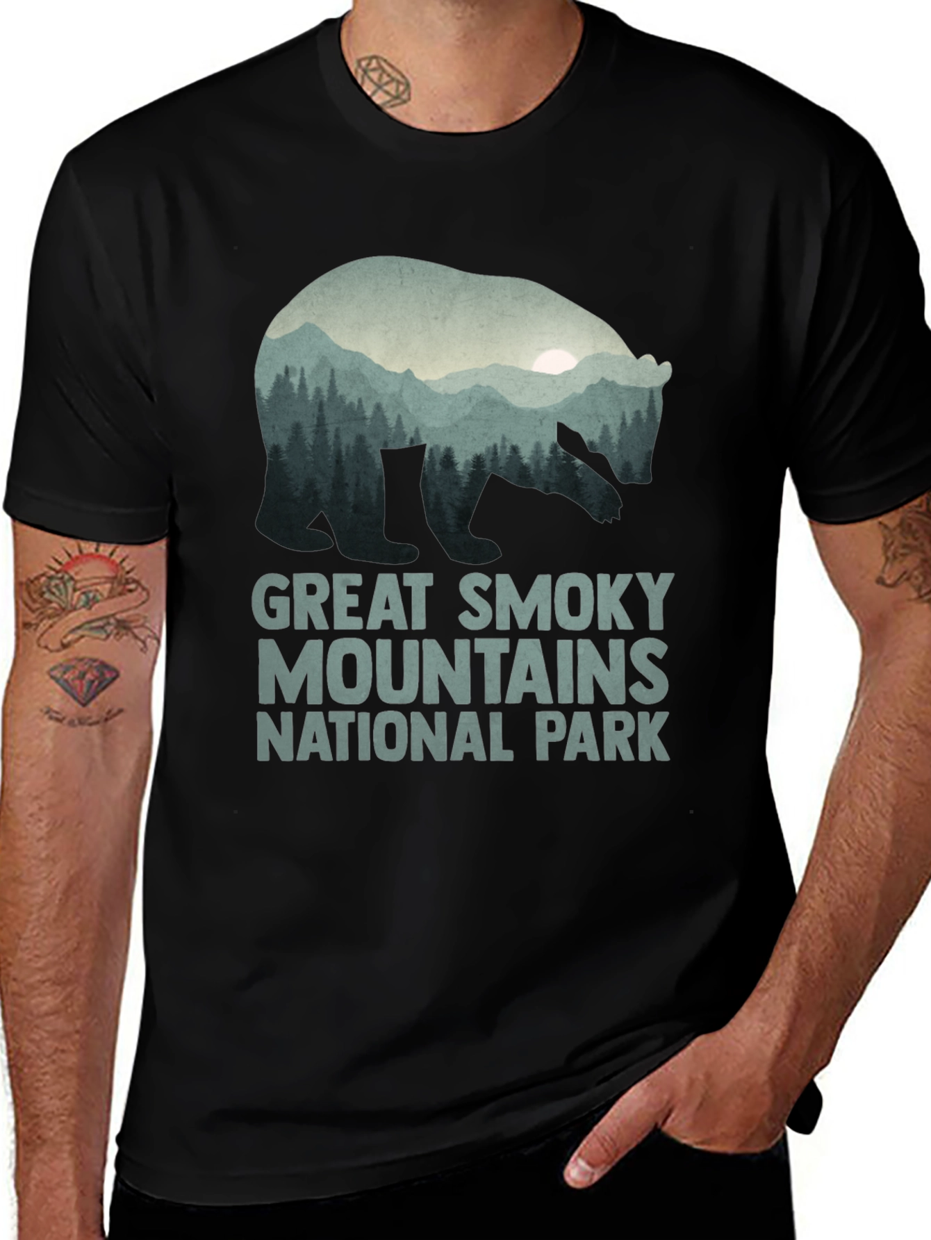 Variant 17 of Great Smoky Mountains National Park Black T-Shirt