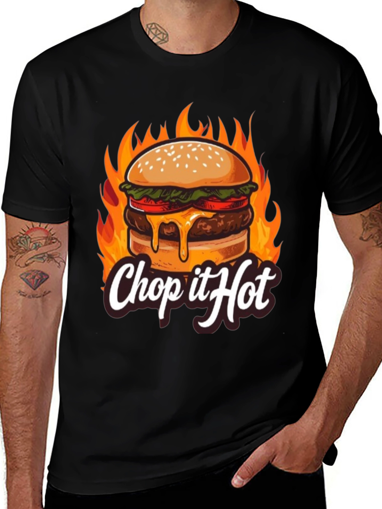Chop it Hot Burger T-Shirt