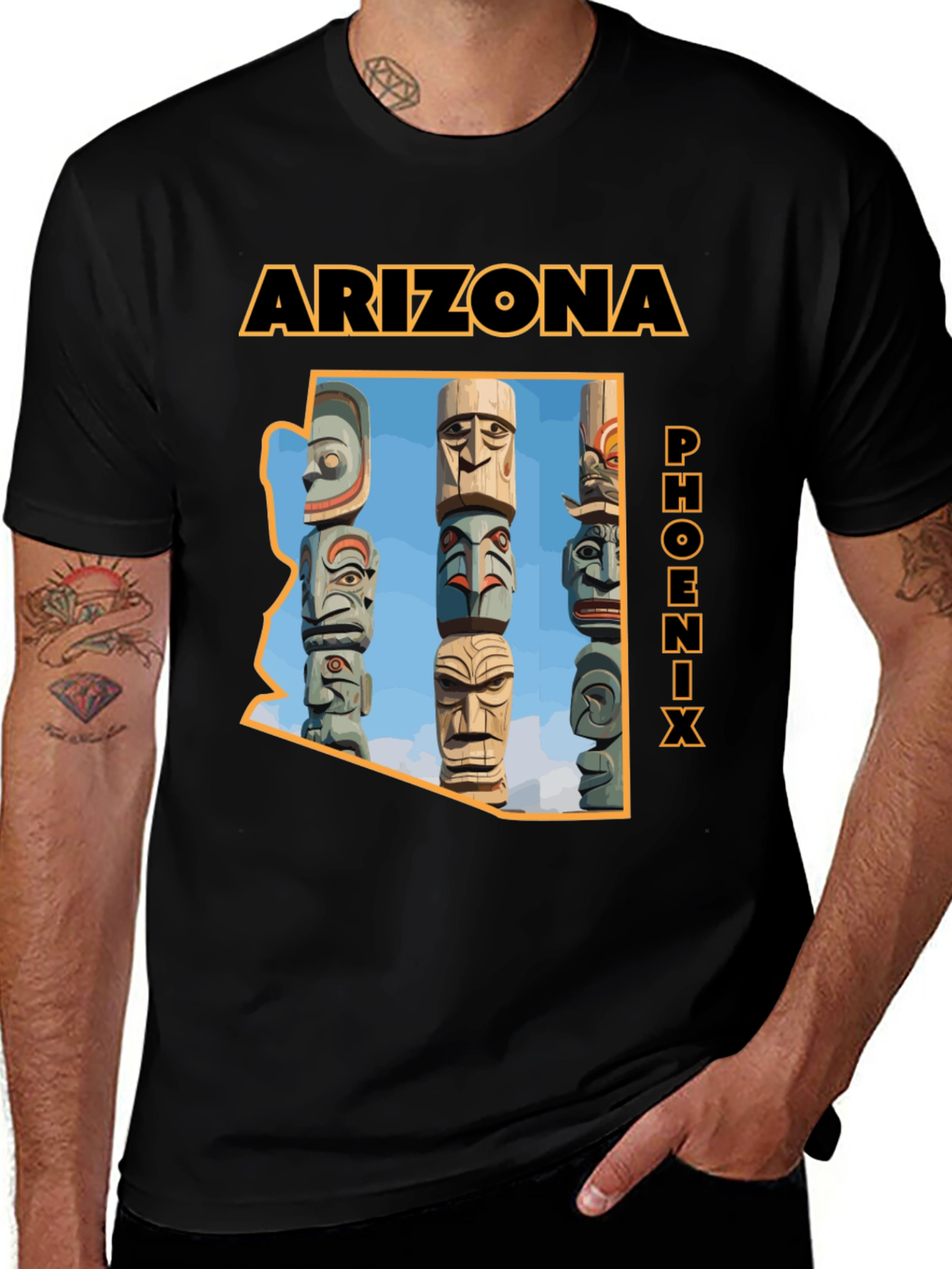 Arizona Phoenix Totem Pole Graphic T-Shirt