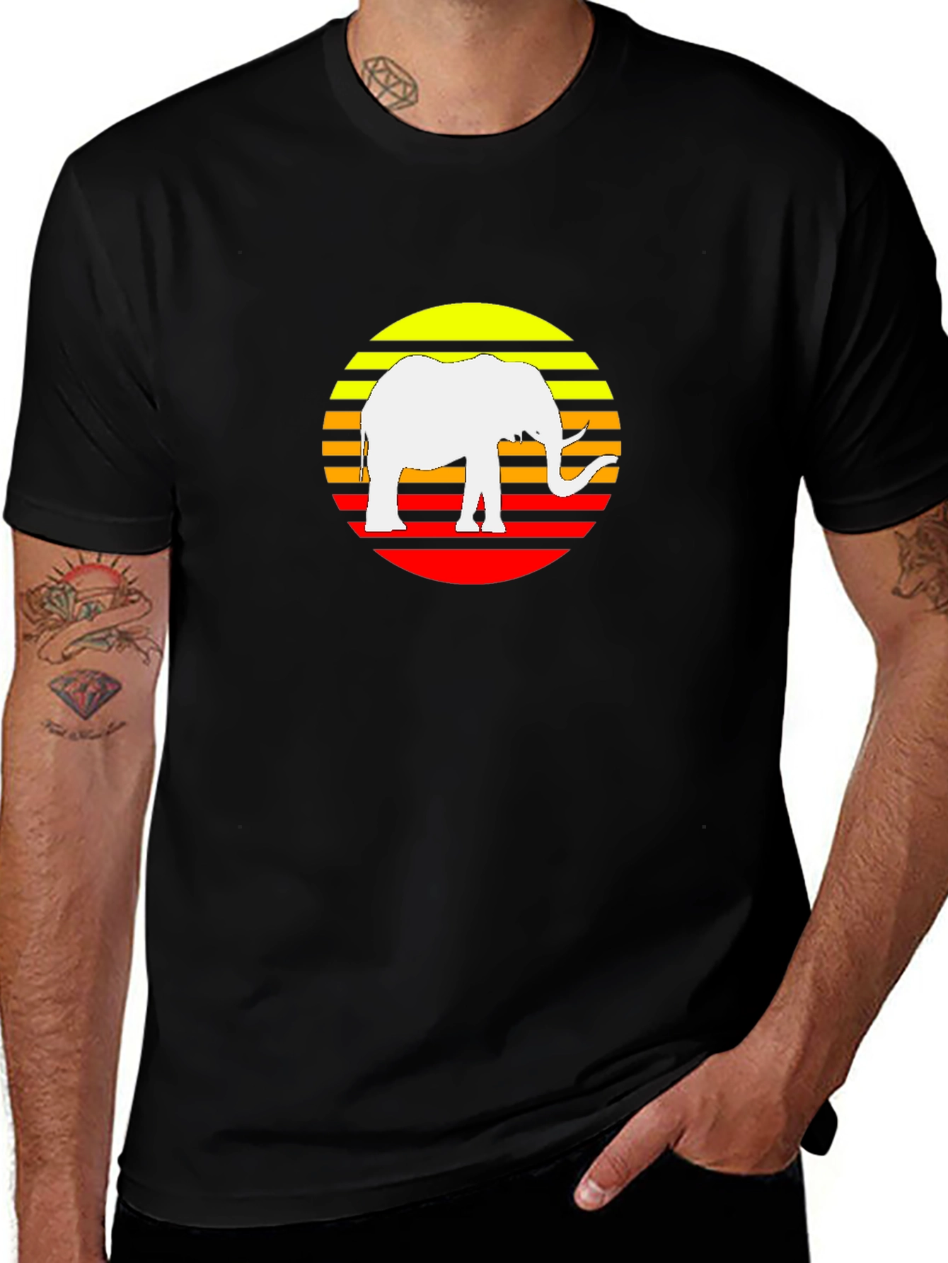 Variant 26 of Elephant Sunset Graphic Tee