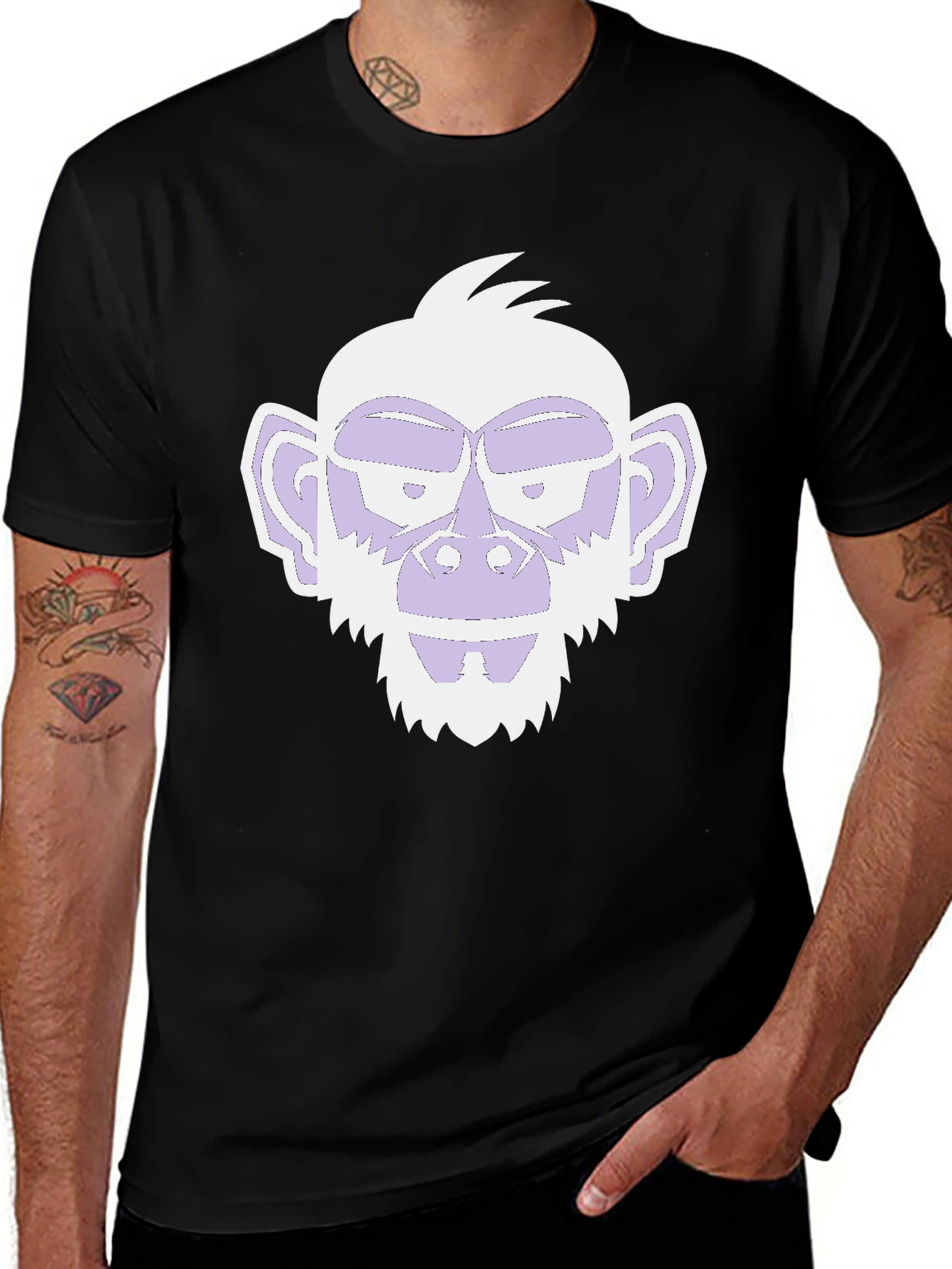 Variant 17 of Cool Ape Graphic T-Shirt - Black