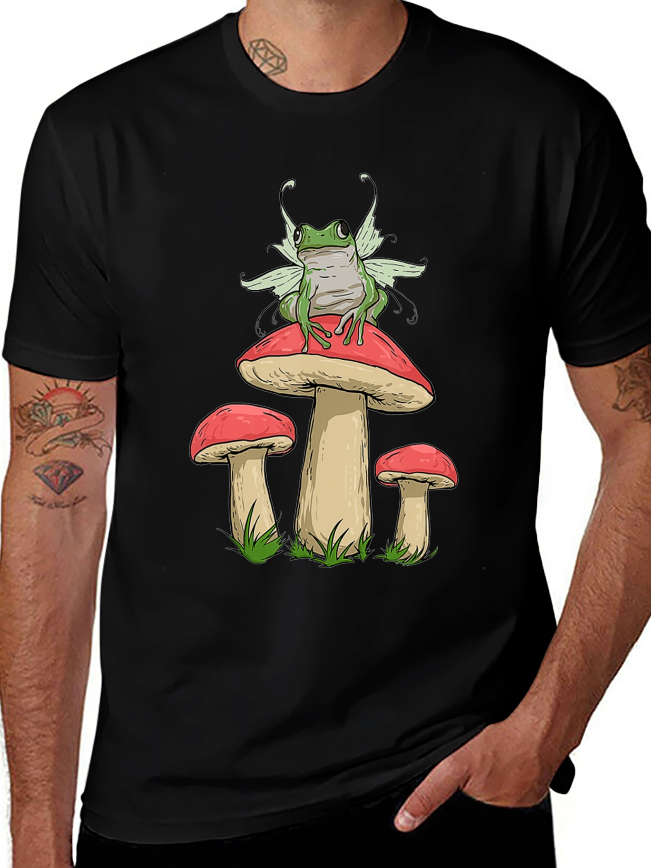 Variant 25 of Frog Fairy Mushroom Graphic Tee
