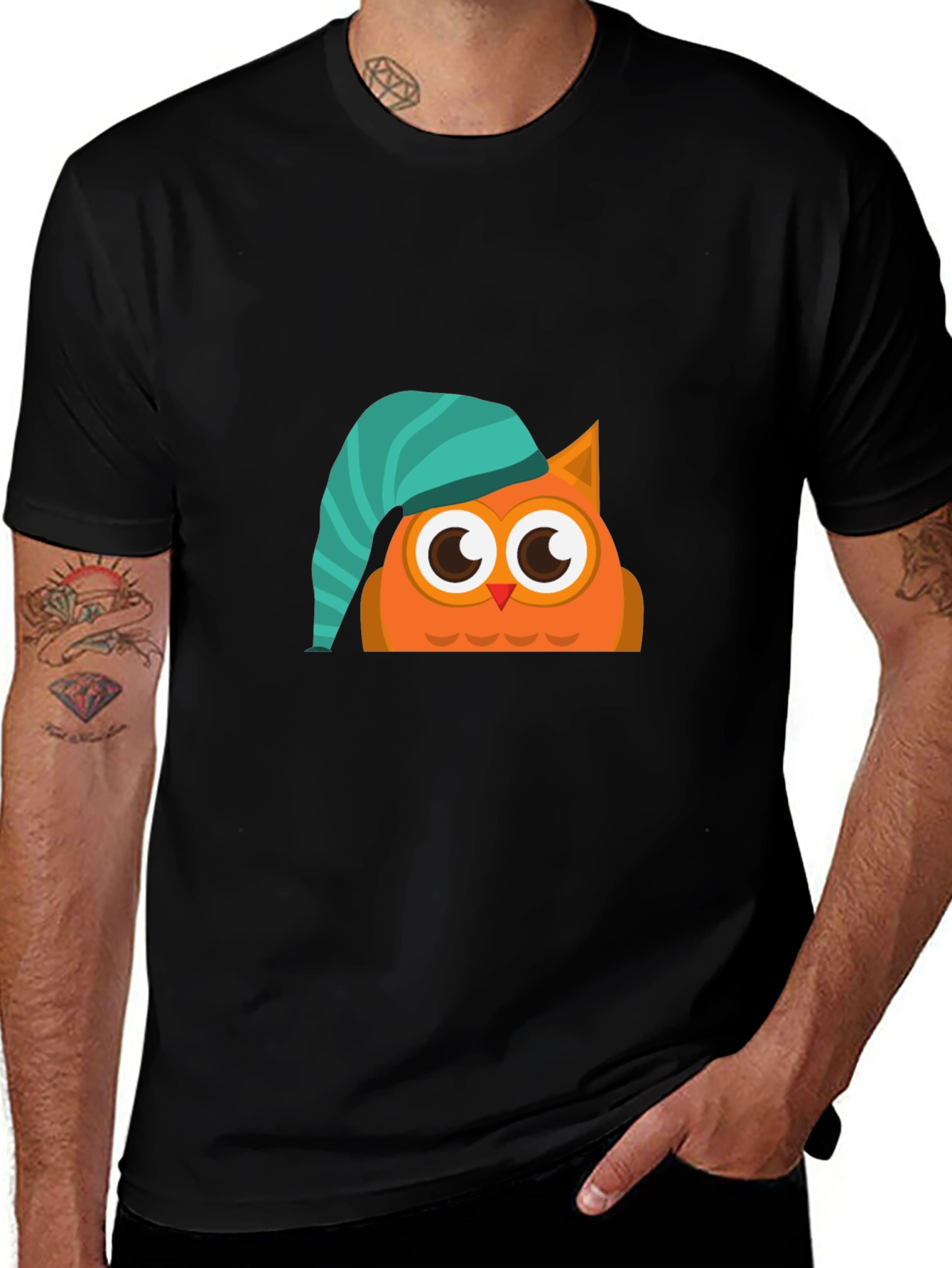 Owl in Nightcap Graphic Tee