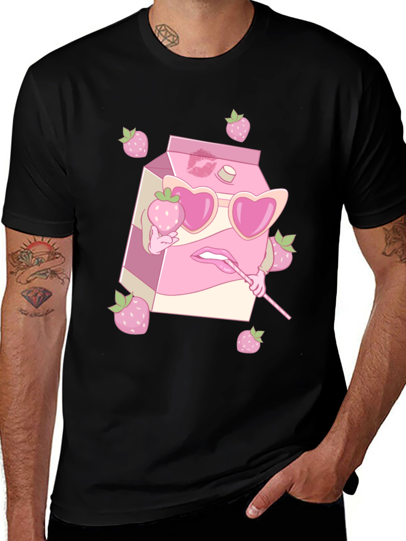 Variant 20 of Strawberry Milk Cartoon T-Shirt