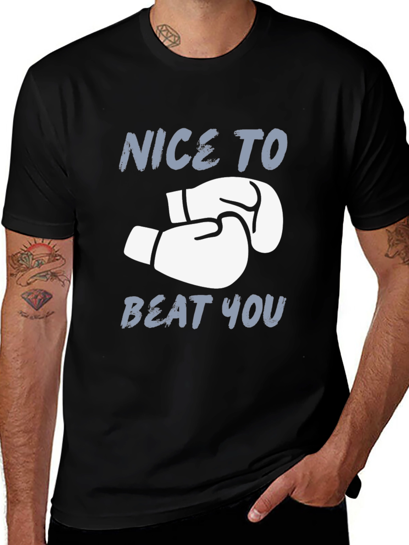 Nice To Beat You Boxing Gloves Graphic T-Shirt