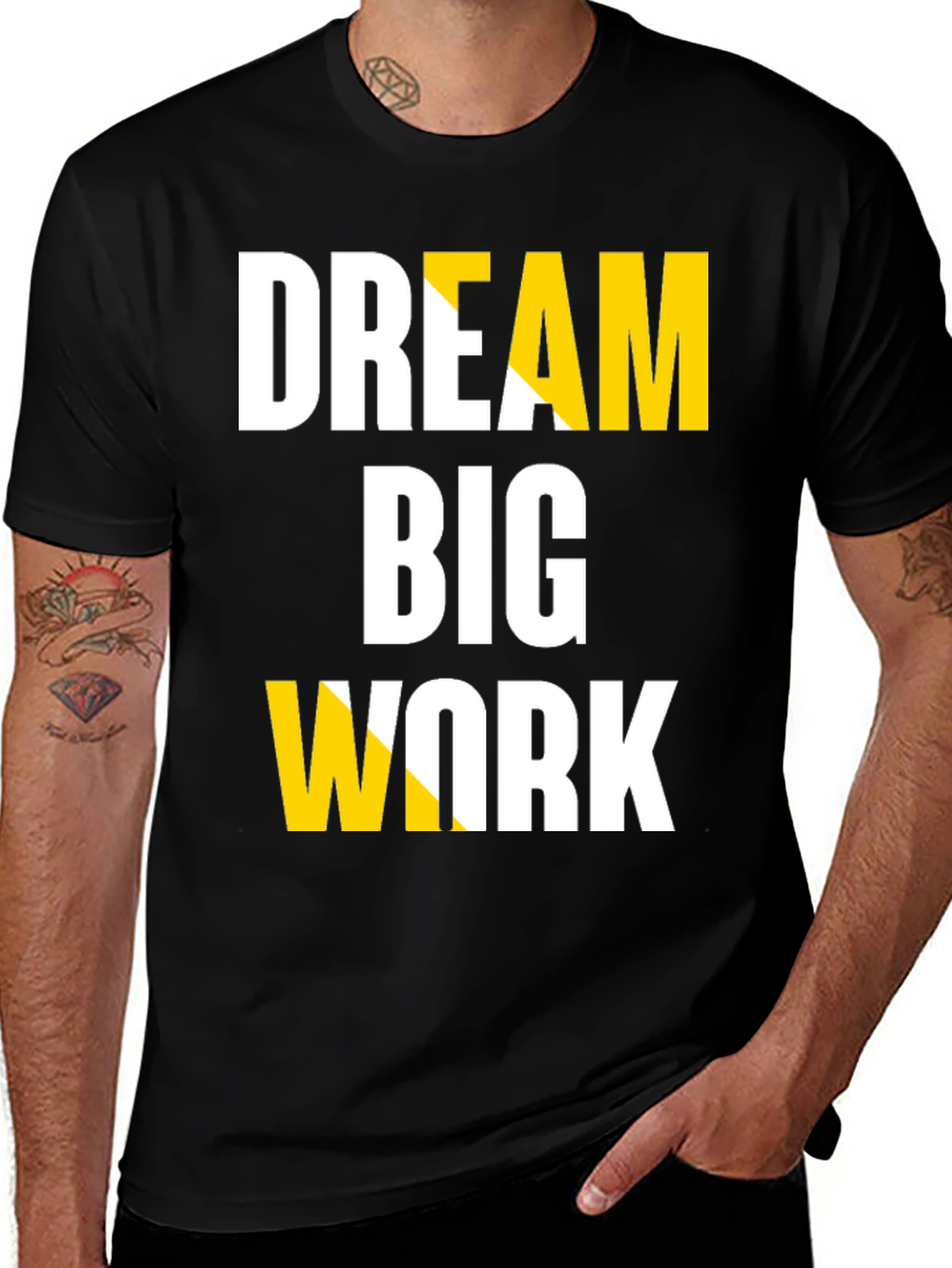 Dream Big Work Hard T-Shirt - Motivational Graphic Tee