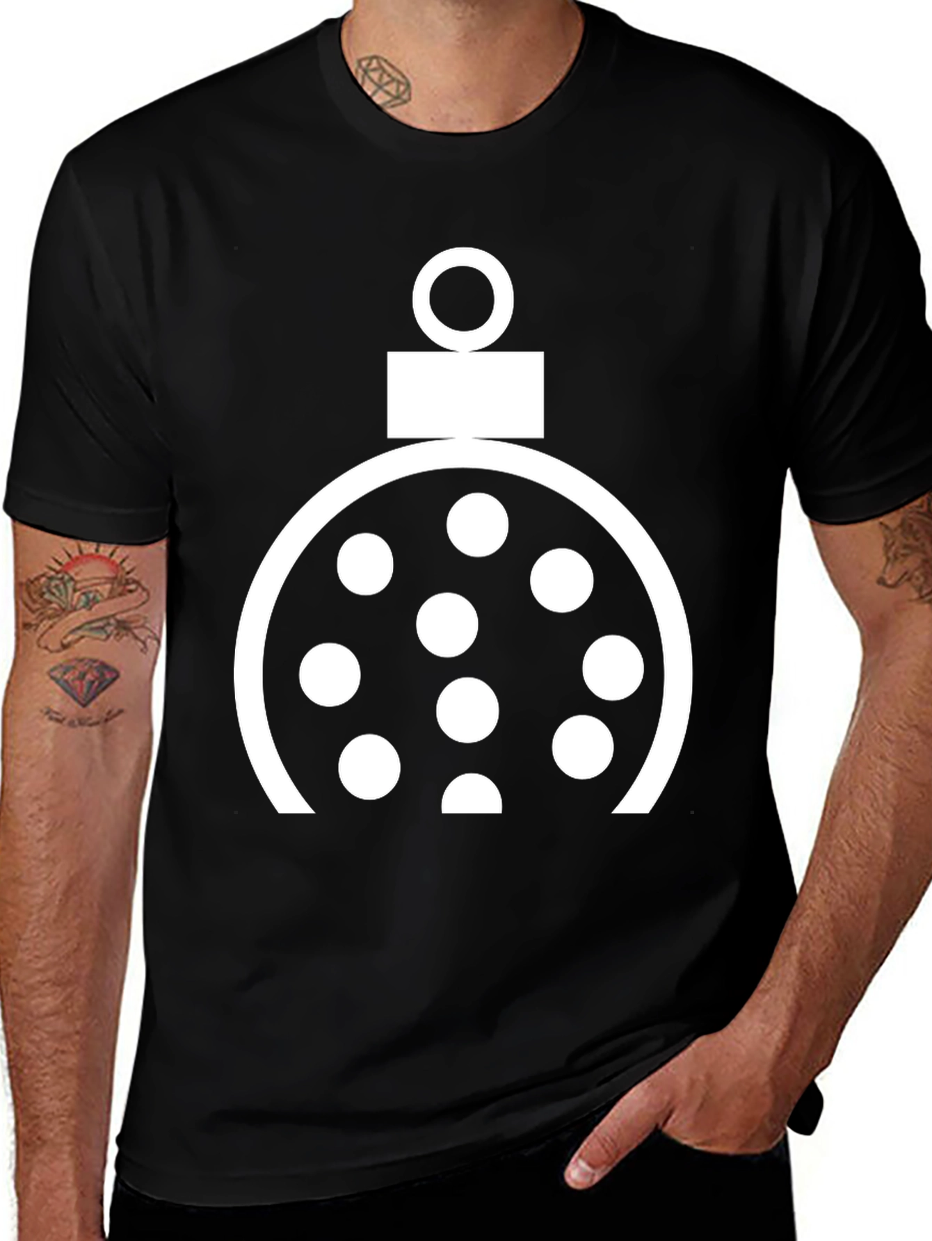 Variant 14 of Festive Golf Ball Ornament T-Shirt