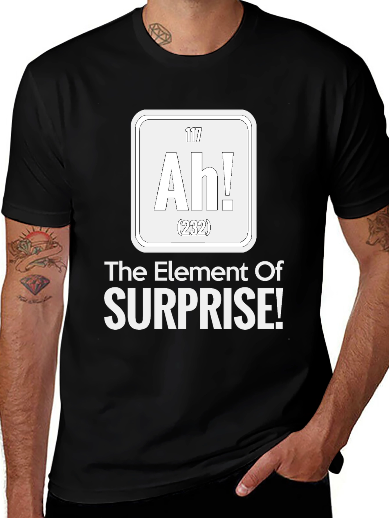 Variant 4 of The Element of Surprise Funny Science T-Shirt