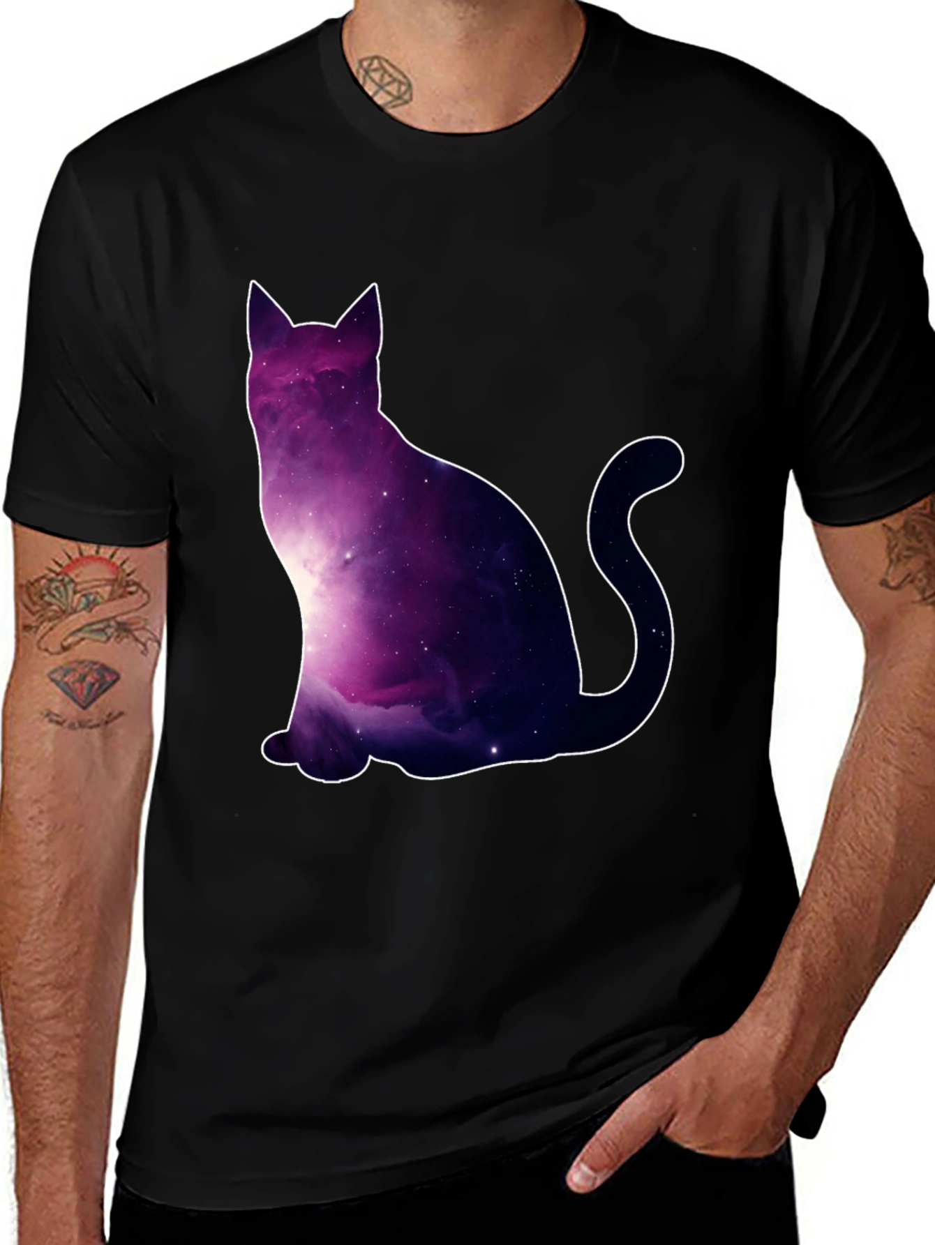 Variant 20 of Galaxy Cat T-Shirt - Cosmic Cool Tee