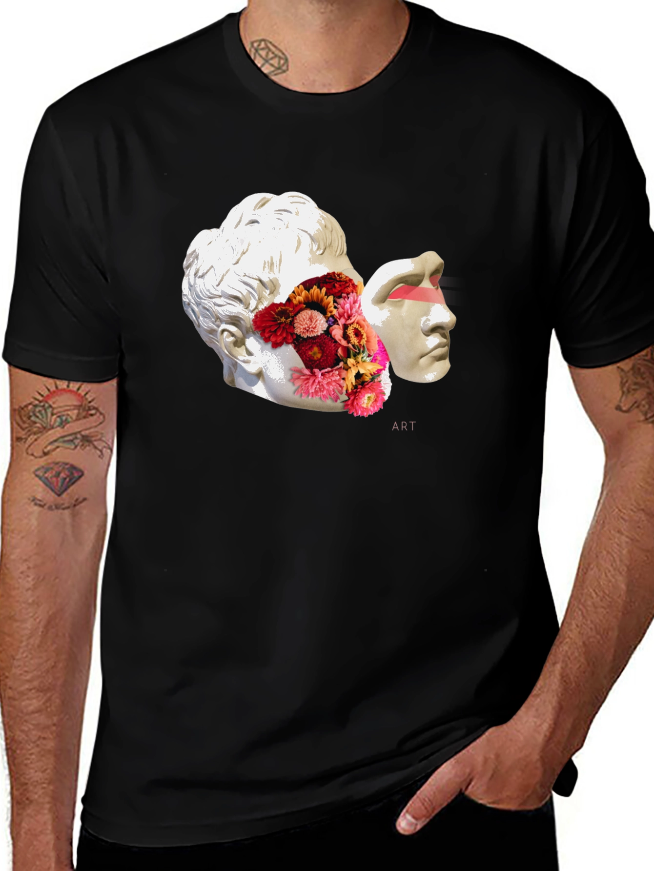 Variant 24 of Artistic Sculpture Graphic Tee - Modern Art T-Shirt
