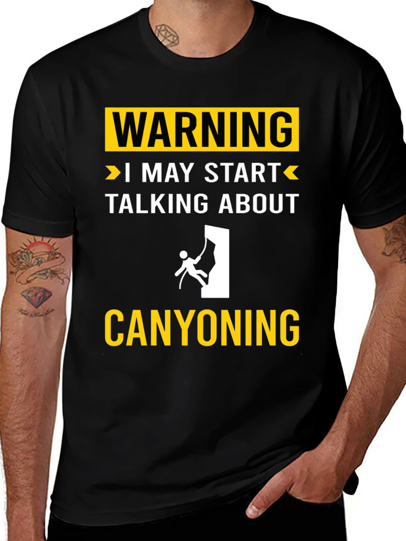 Variant 17 of Canyoning Warning T-Shirt - Funny Adventure Tee