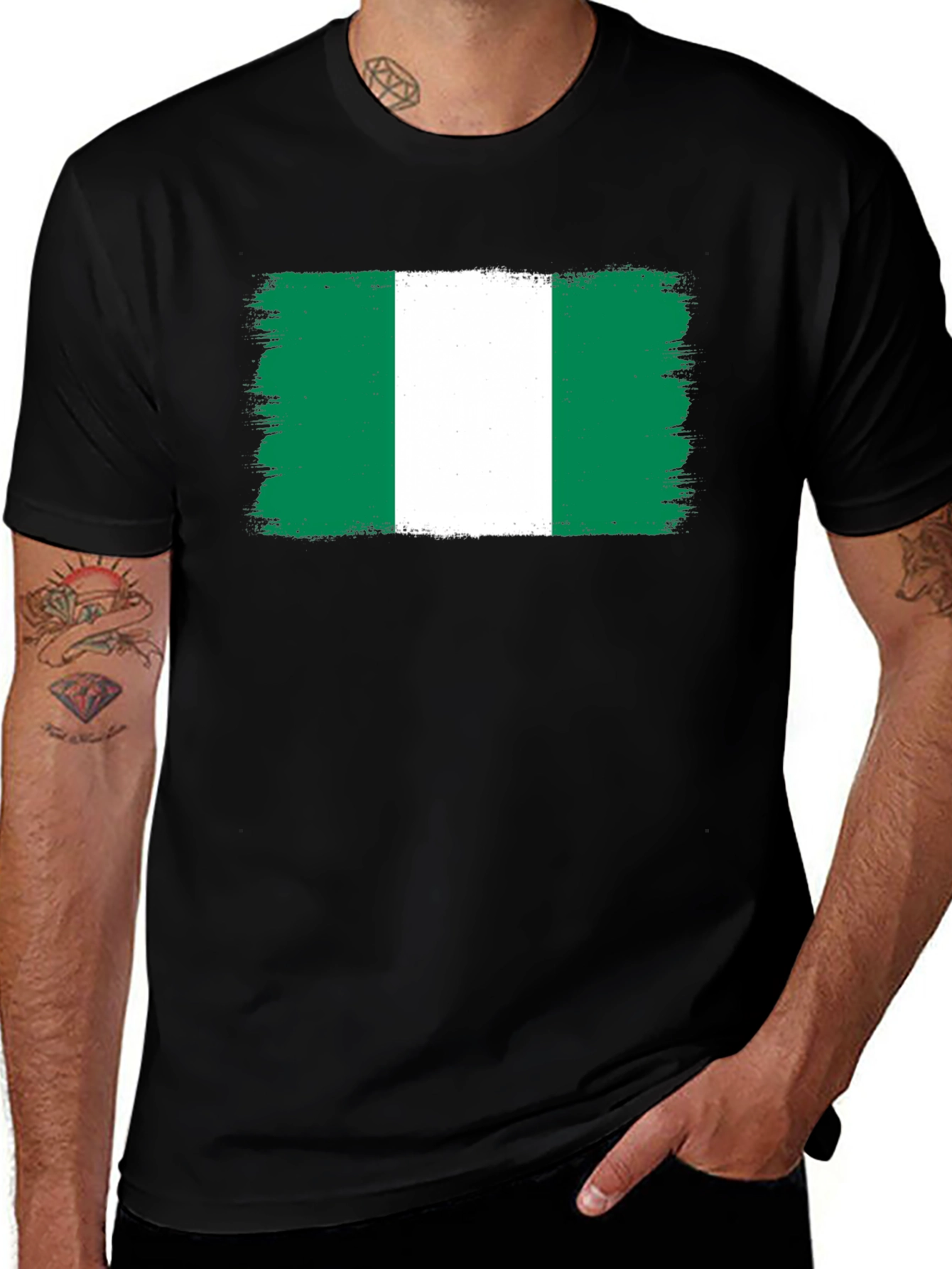 Nigeria Flag T-Shirt - Green White Green
