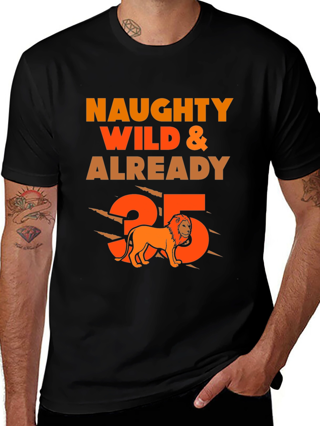Variant 18 of Naughty Wild 35th Birthday T-Shirt