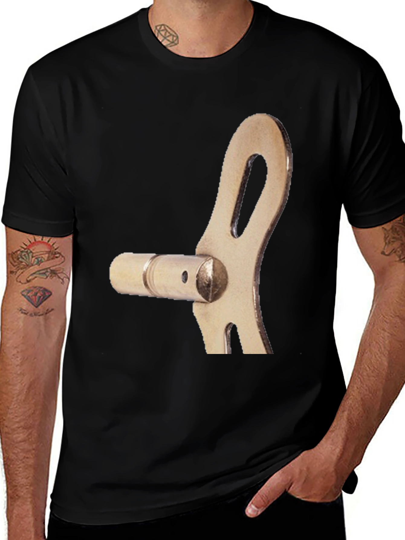 Variant 17 of Novelty Mechanical Part Graphic T-Shirt