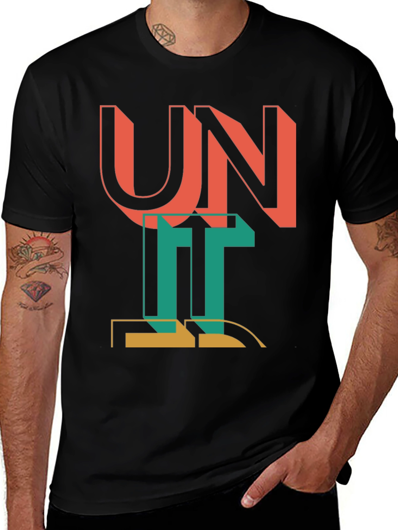 Variant 2 of Unique Graphic Print Tee - Modern Style
