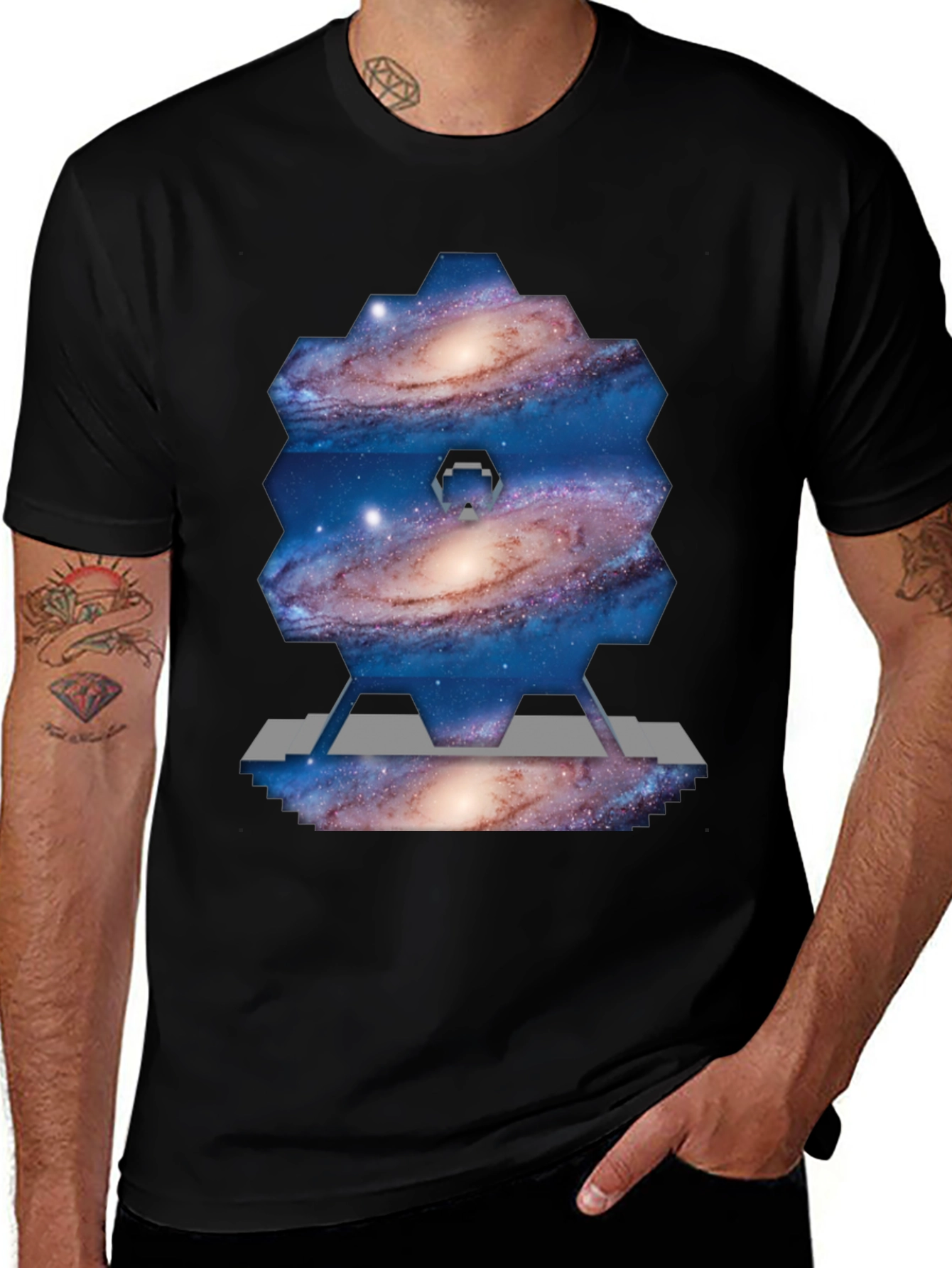 Galaxy Telescope Graphic Tee - Cosmic Design