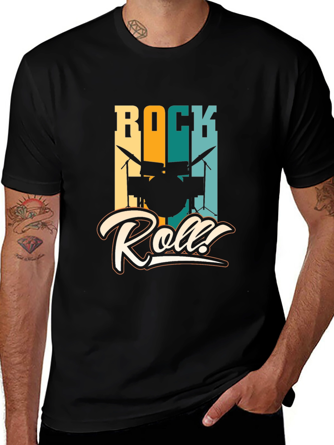 Variant 20 of Rock and Roll Drummer T-Shirt