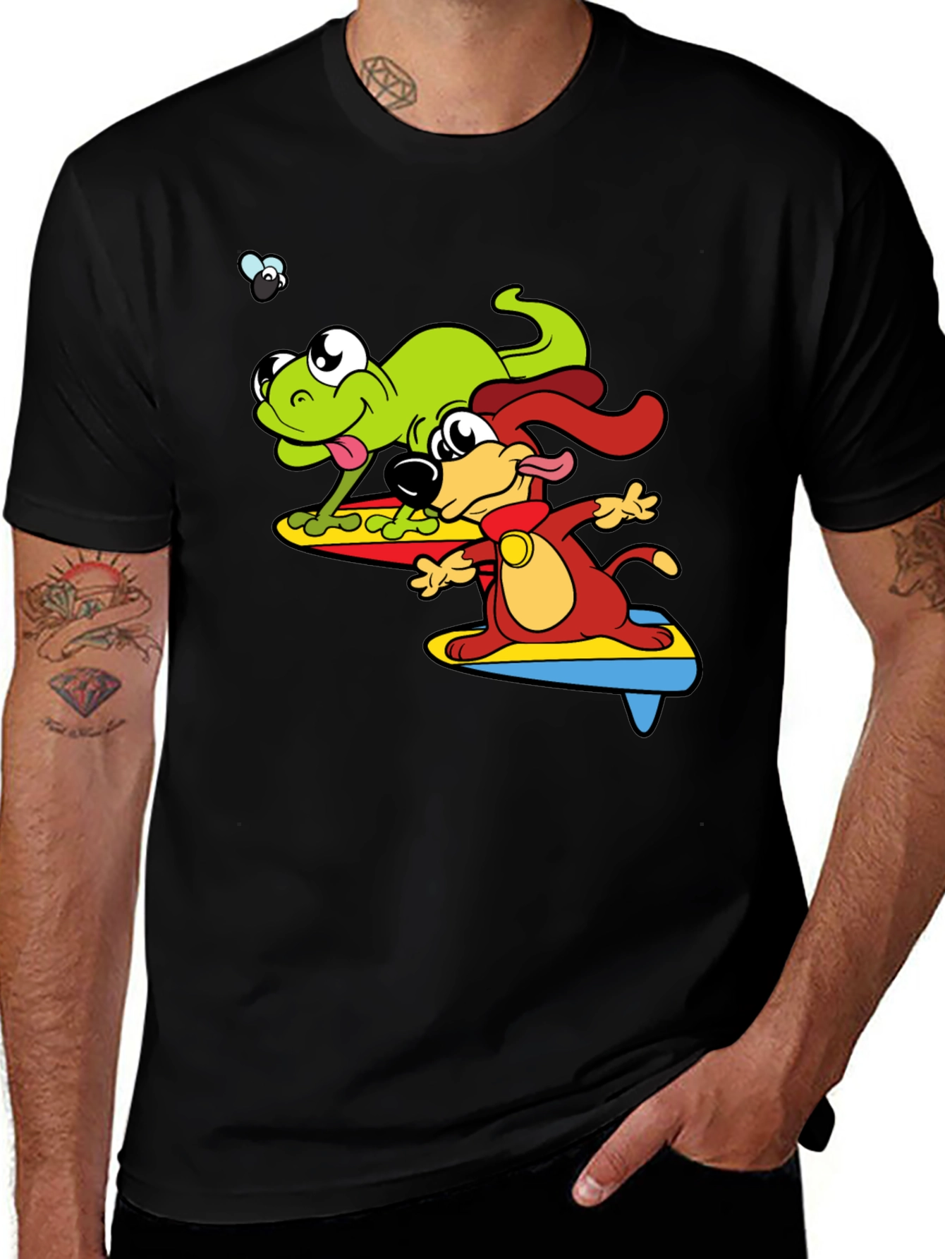 Variant 5 of Surf's Up! Frog & Dog Graphic Tee