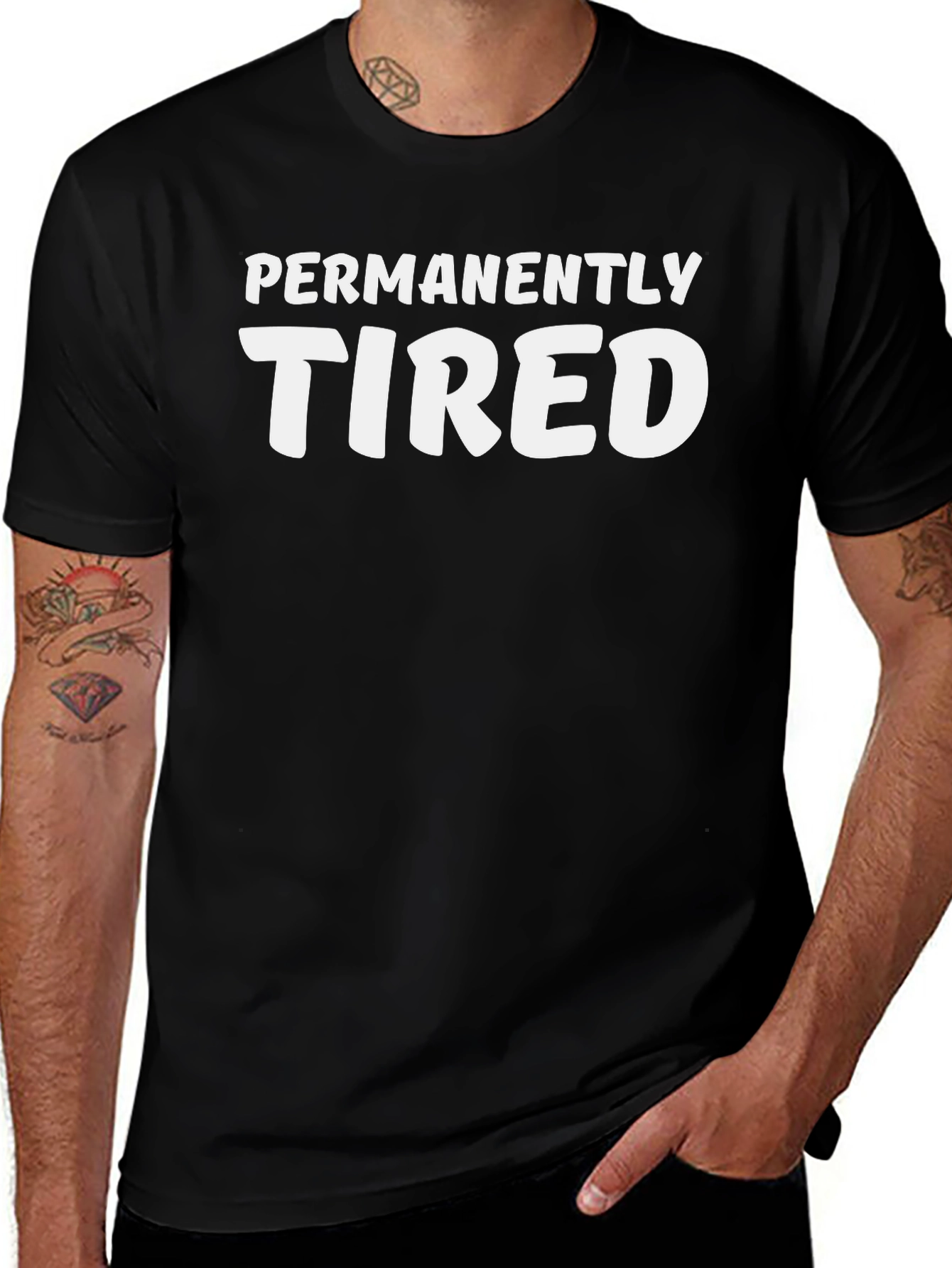 Variant 11 of Permanently Tired Black Graphic Tee