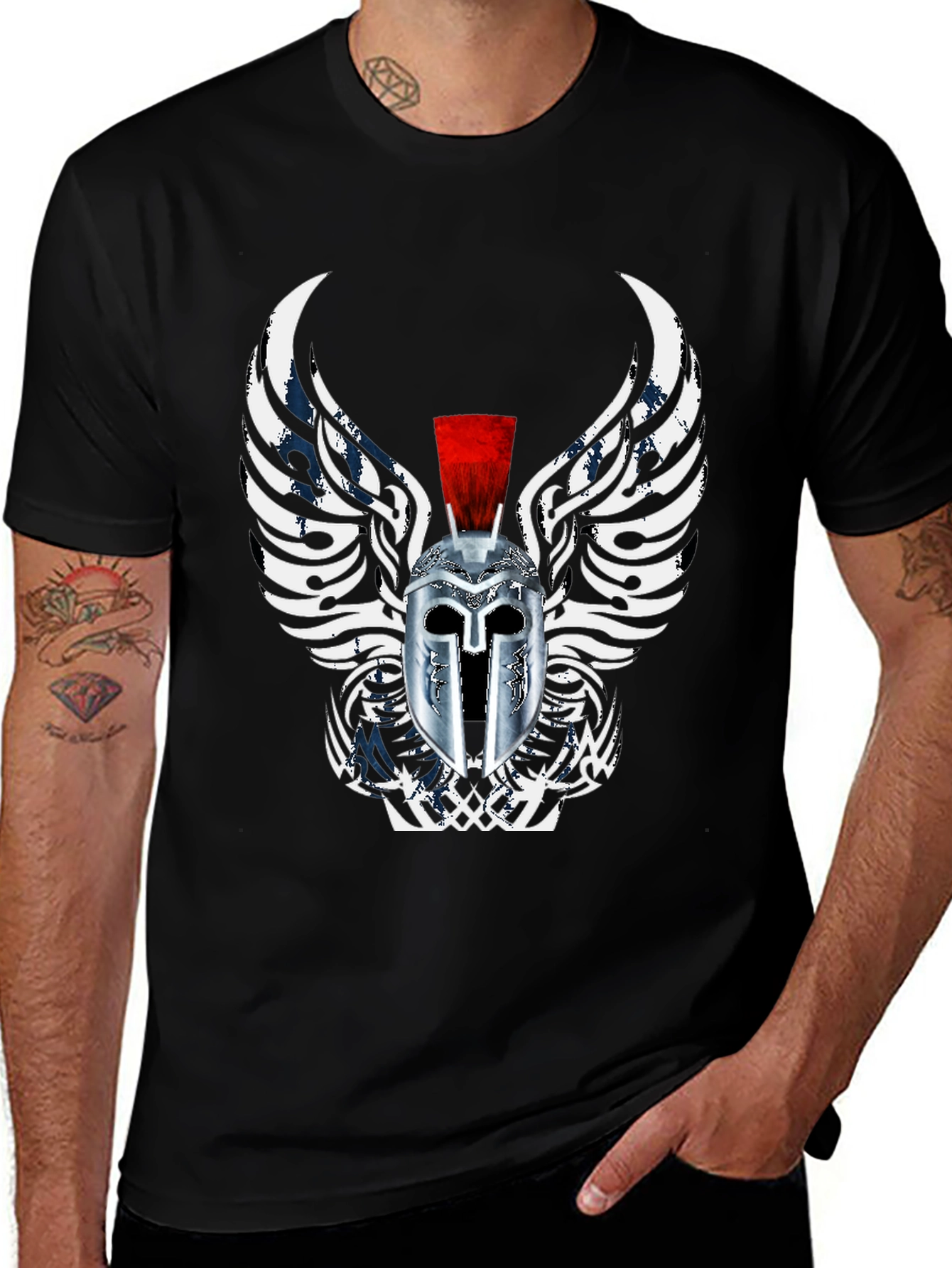 Variant 26 of Spartan Helmet Winged Graphic T-Shirt