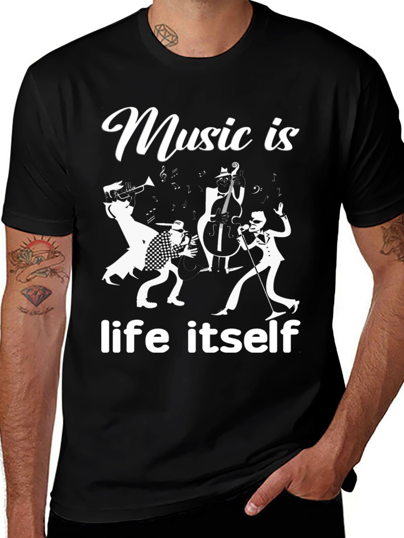Variant 24 of Music Is Life Itself - Jazz Band T-Shirt